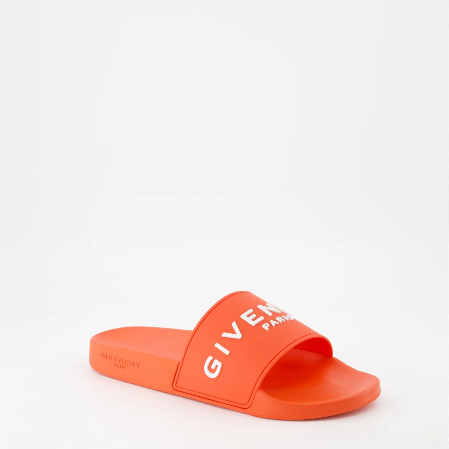 Givenchy o1srvl11e0625 Logo Slides Sandals in Orange Size US 10 / EU 43 - 2 Thumbnail