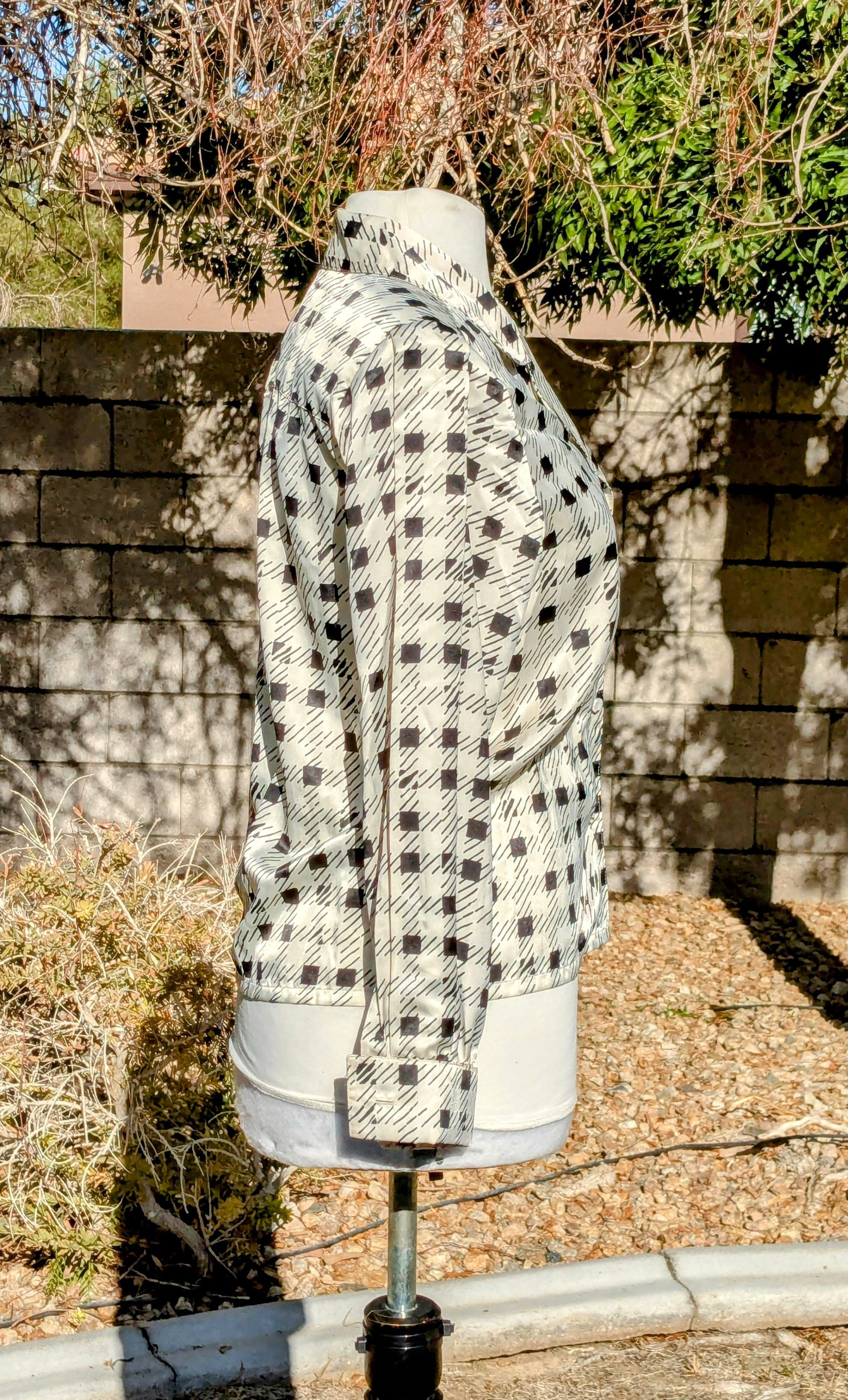 Other VTG Josephine Petites White Check Shiny Shimmer Blouse Shirt Size XS / US 0-2 / IT 36-38 - 3 Thumbnail