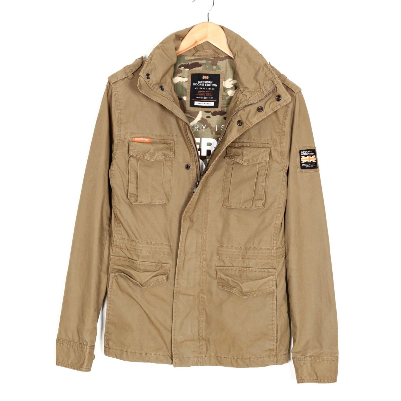 Superdry VINTAGE SUPERDRY Rookie Edition Military Field Jacket Men XS Colour Beige MJ6410 Size US XS / EU 42 / 0 - 2 Thumbnail