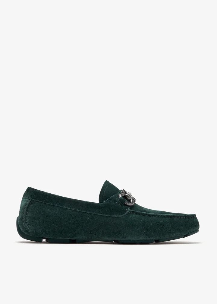 Salvatore Ferragamo os11x0126 Gancini Driving Loafers in Green Size US 9.5 / EU 42-43 - 1 Thumbnail