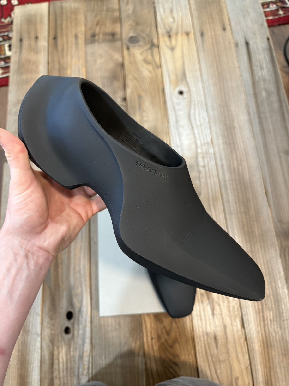 Balenciaga Space Shoe Matte Black Size US 7 / EU 40 - 10 Thumbnail