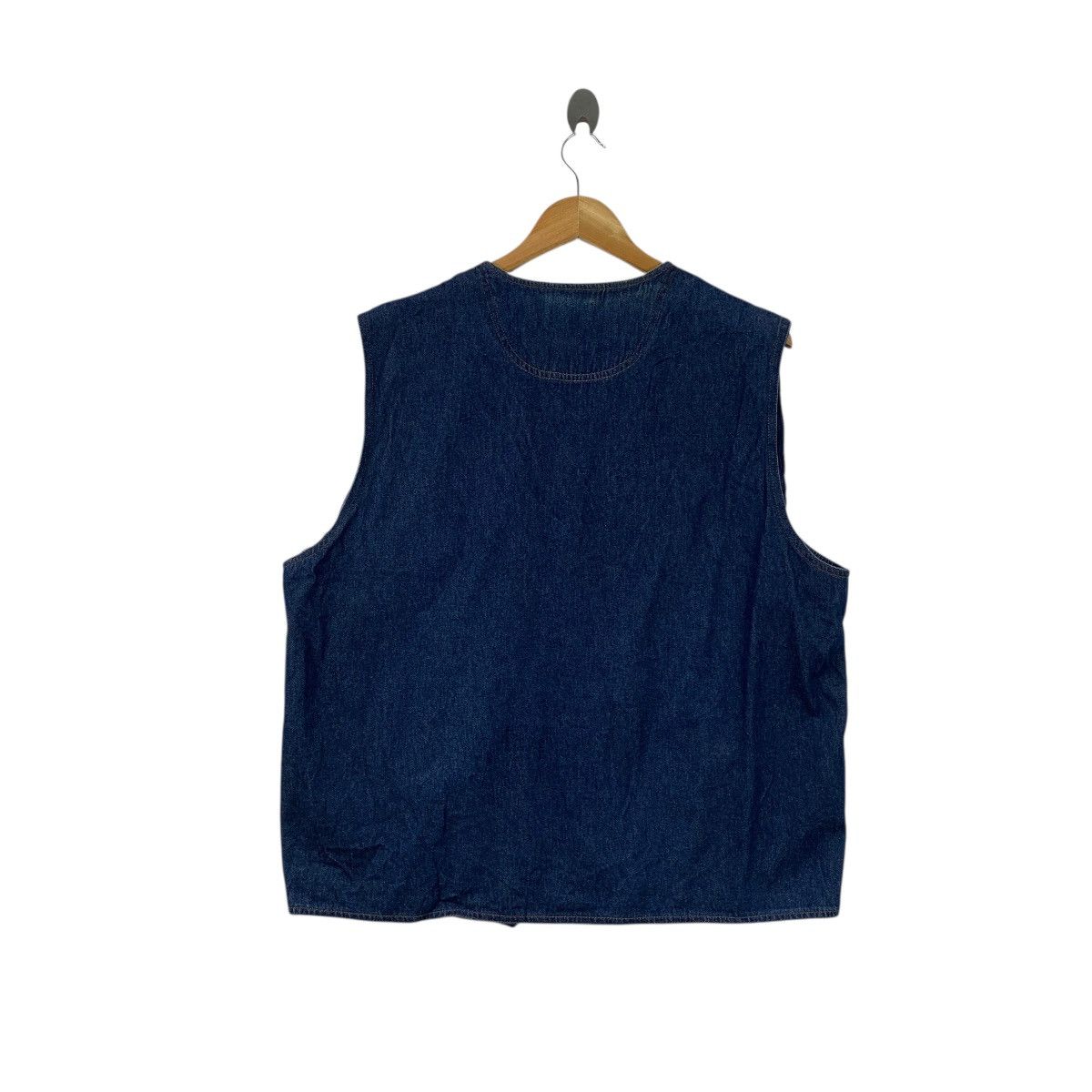 Valentino Vintage CALRO VALENTINO ITALY Indigo Denim Jeans Vest Jacket Size M / US 6-8 / IT 42-44 - 7 Thumbnail