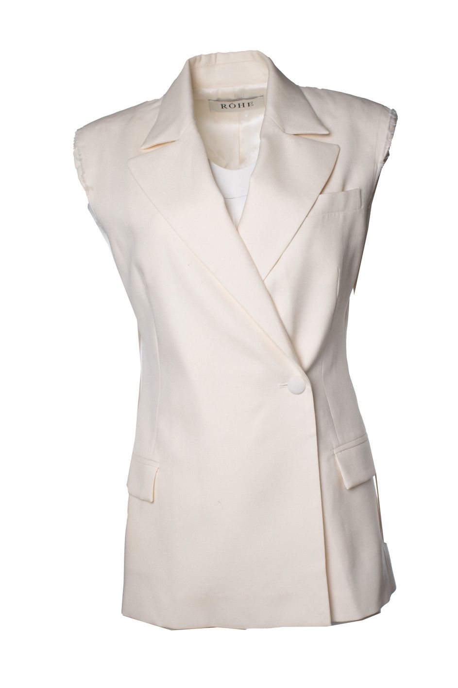 Rohe Rohe, sleeveless blazer in beige Size S / US 4 / IT 40 - 1 Thumbnail