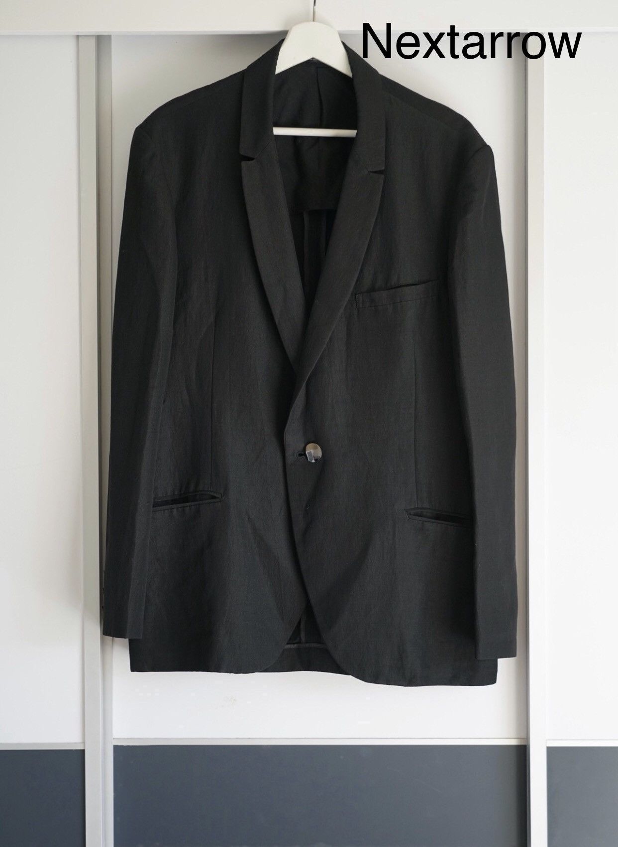 Yohji Yamamoto Yohji Yamamoto 06ss Reflector Cut Neck Suit 2412-Nextarrow Size 40S - 1 Thumbnail