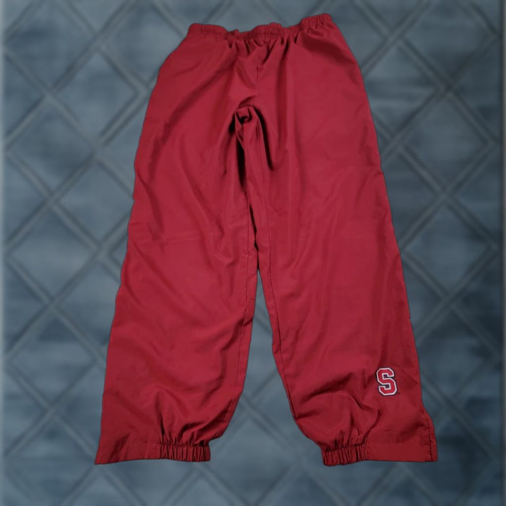 Nike VINTAGE Nike Track Pants XL Mens Red Stanford University Straight Leg Baggy Y2K Size US 36 / EU 52 - 1 Thumbnail