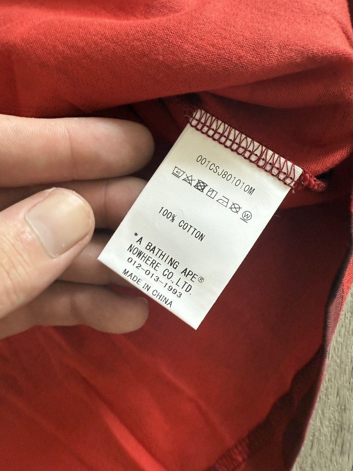Bape Bape Red Camo Shark Tee Size US XL / EU 56 / 4 - 7 Thumbnail
