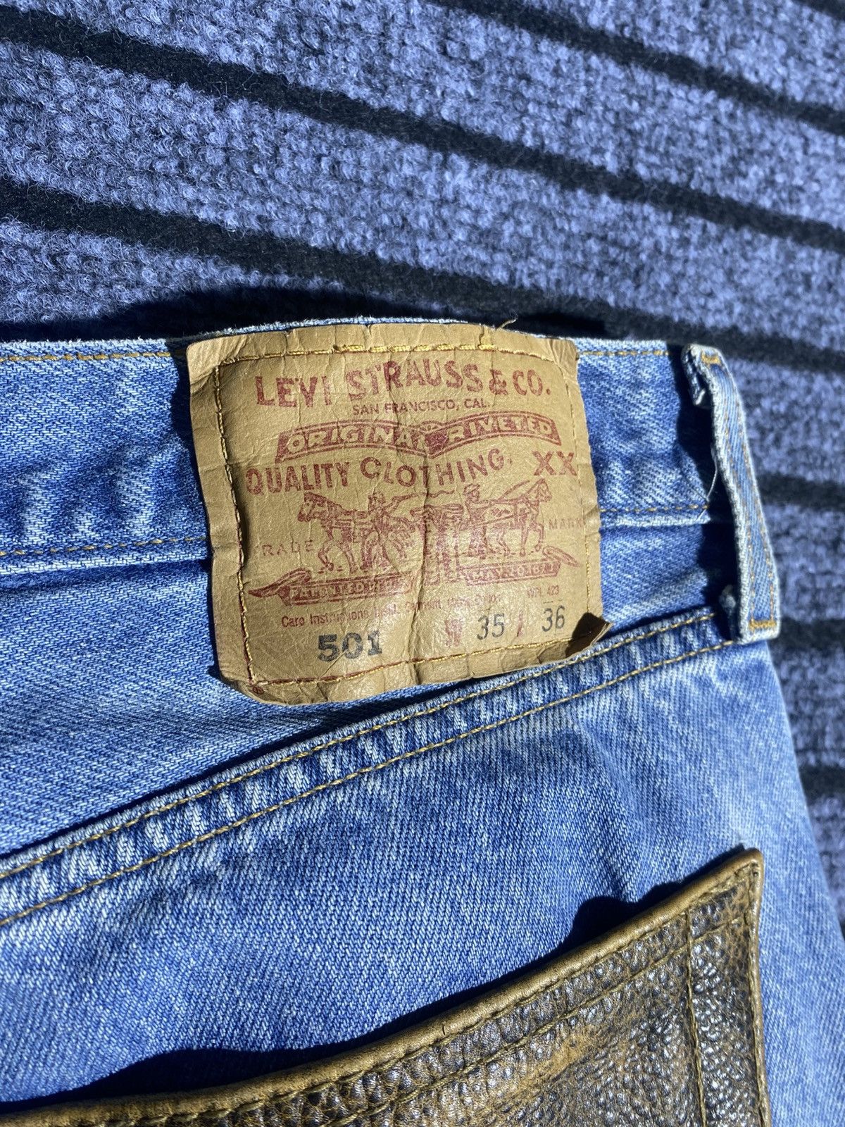 Levi's Vintage Clothing Rare Vintage western reworked levi’s 501 Size US 35 - 10 Thumbnail