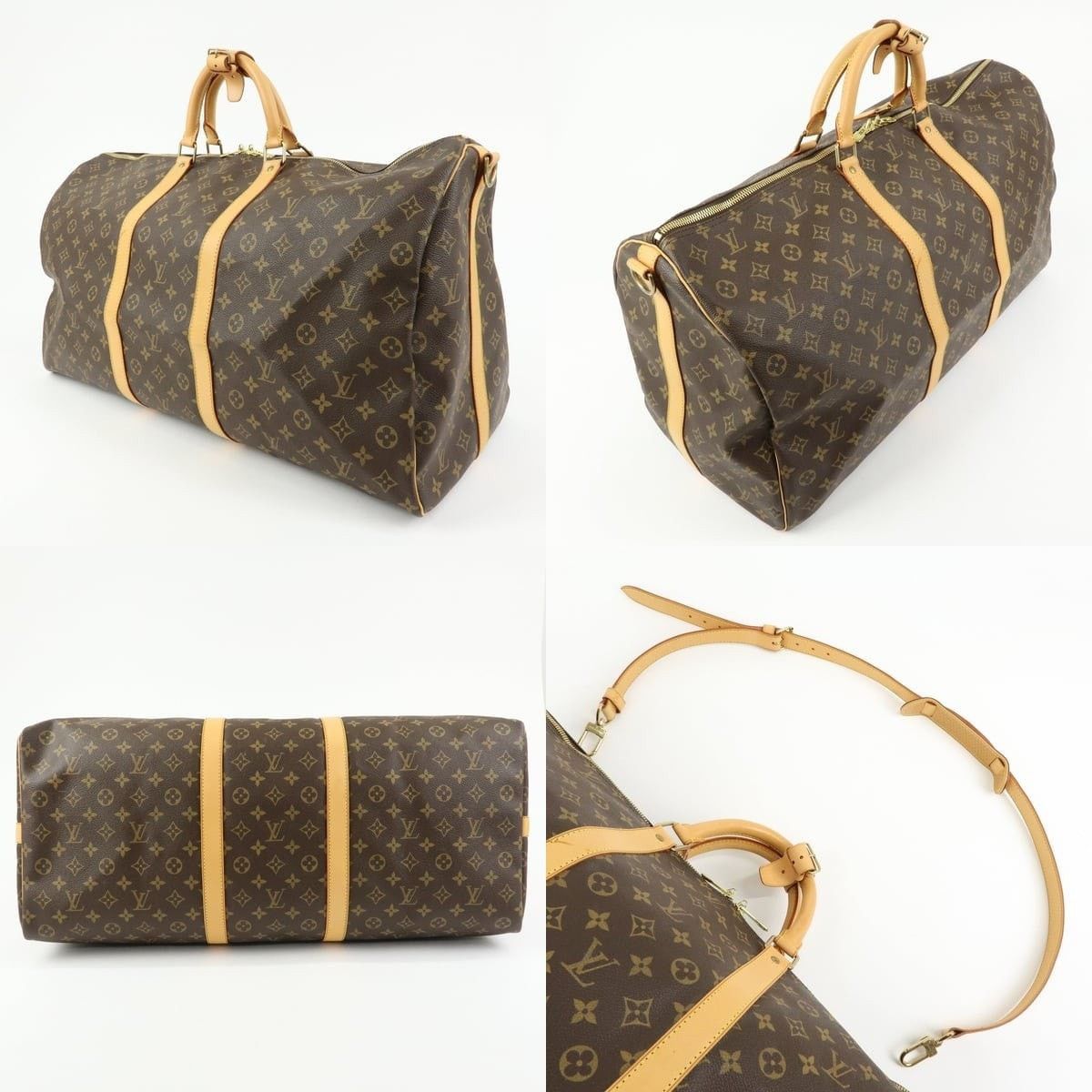 Louis Vuitton Louis Vuitton Monogram Keepall Bandouliere 60 Duffle Bag Size ONE SIZE - 3 Thumbnail