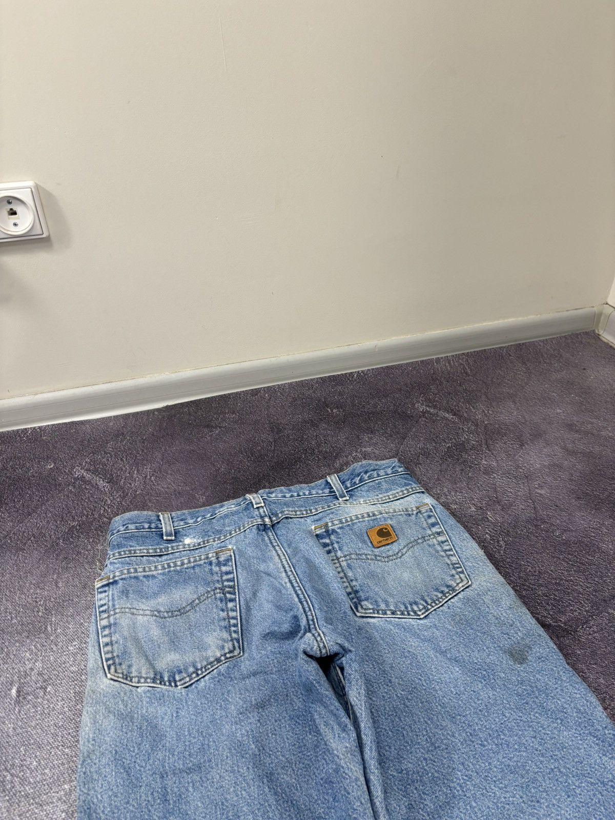 Carhartt Vintage 90s Carhartt Blue Denim Insulated Hype Baggy Jeans Size US 34 / EU 50 - 6 Thumbnail