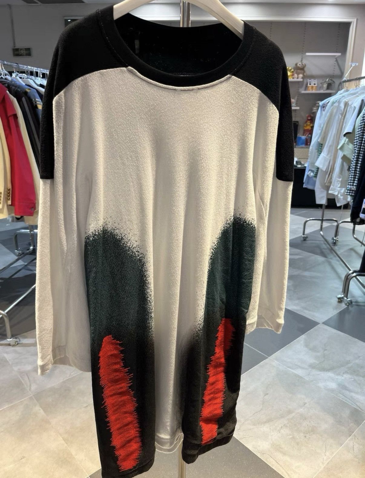 11 By Boris Bidjan Saberi 11 BY BORIS BIDJAN SABERI Black-White-Red Gradient Dress Size US S / EU 44-46 / 1 - 1 Thumbnail