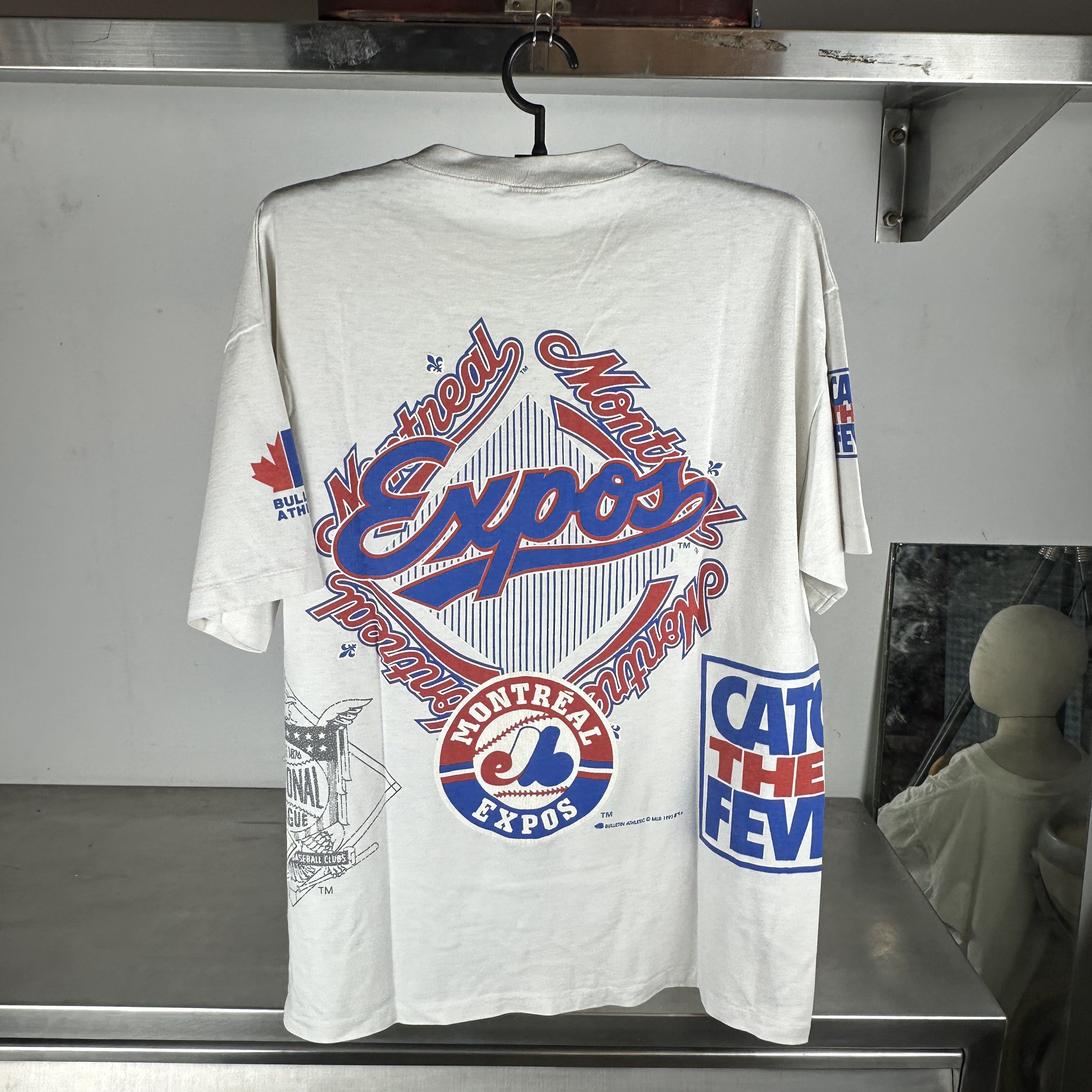 Vintage 1993 Montreal Expos MLB Bulletin Athletic AOP XL T-Shirt Size US XL / EU 56 / 4 - 3 Thumbnail