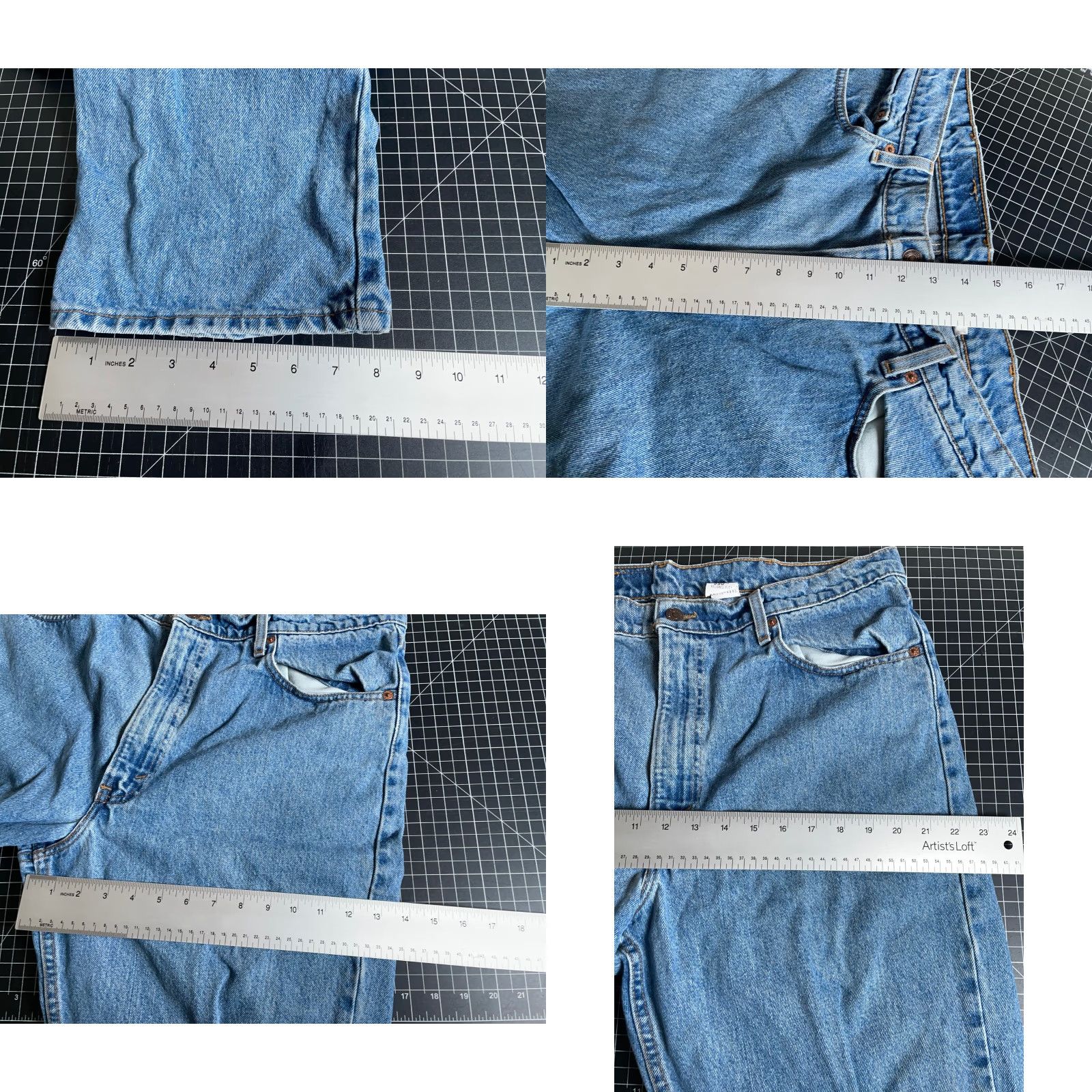 Levi's VINTAGE Levi's 550 Jeans Mens 38 x 29 Blue Denim 90s Retro Relaxed Fit 40/30 Batwing Tag Size US 38 / EU 54 - 8 Thumbnail