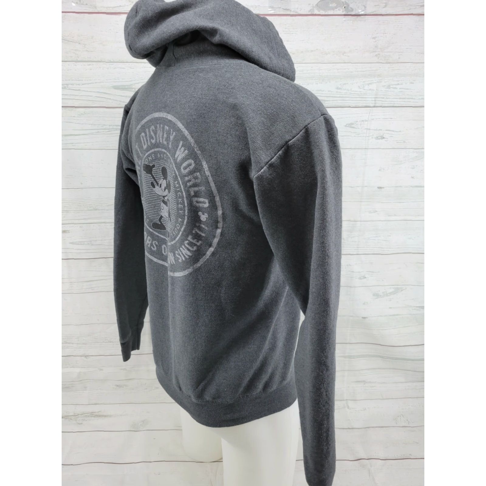 Disney Disney Walt Disney World Gray Hoodie Mickey Full Zip Jacket Size SMALL Men Size US S / EU 44-46 / 1 - 5 Thumbnail