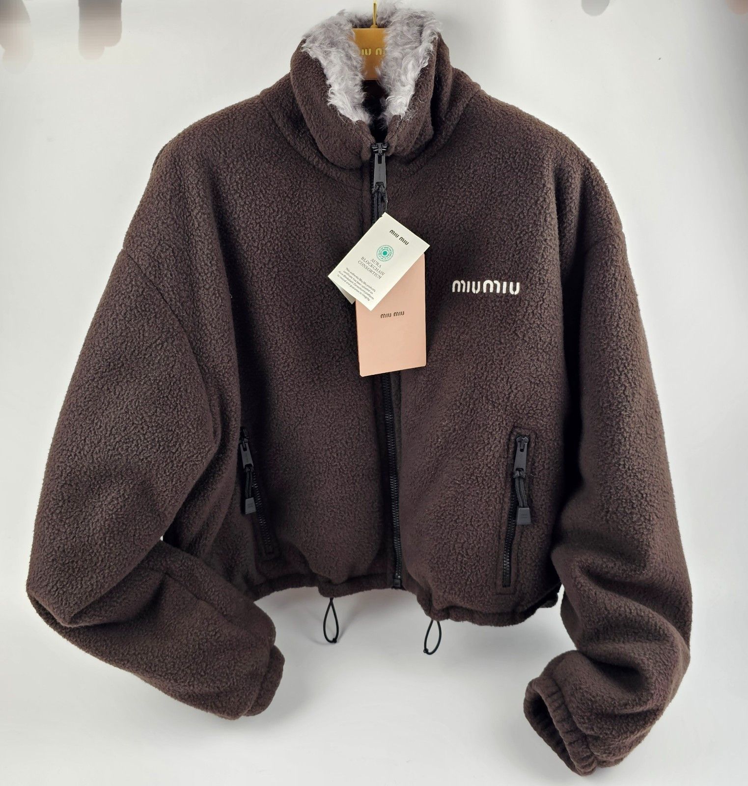Miu Miu MIU MIU Dark Brown Jacket New & Authentic Size ONE SIZE - 3 Thumbnail