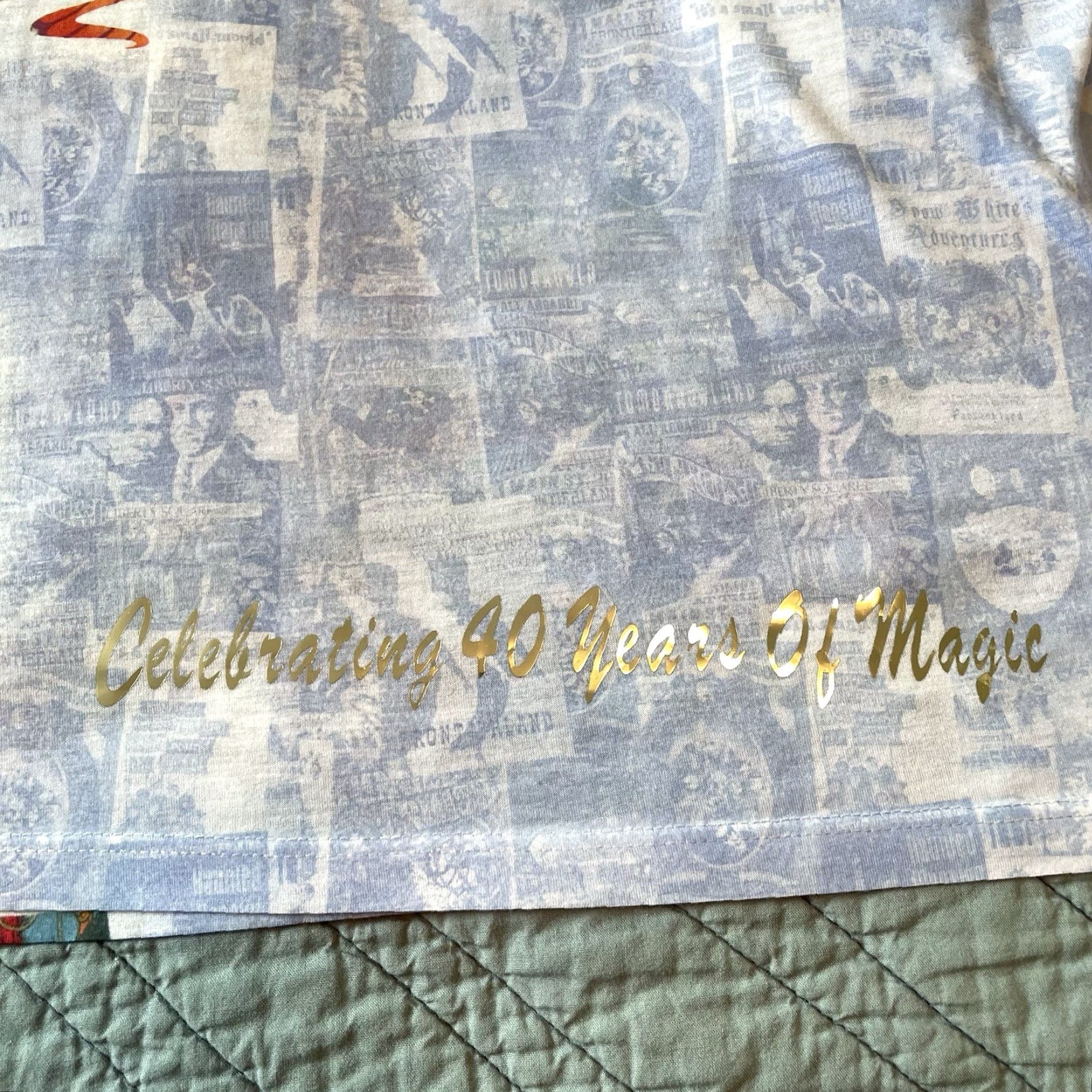 Vintage DISNEYLAND RESORT T-Shirt Women Mickey Mouse Blue All Over Print 40 years of Magic M Size M / US 6-8 / IT 42-44 - 7 Thumbnail