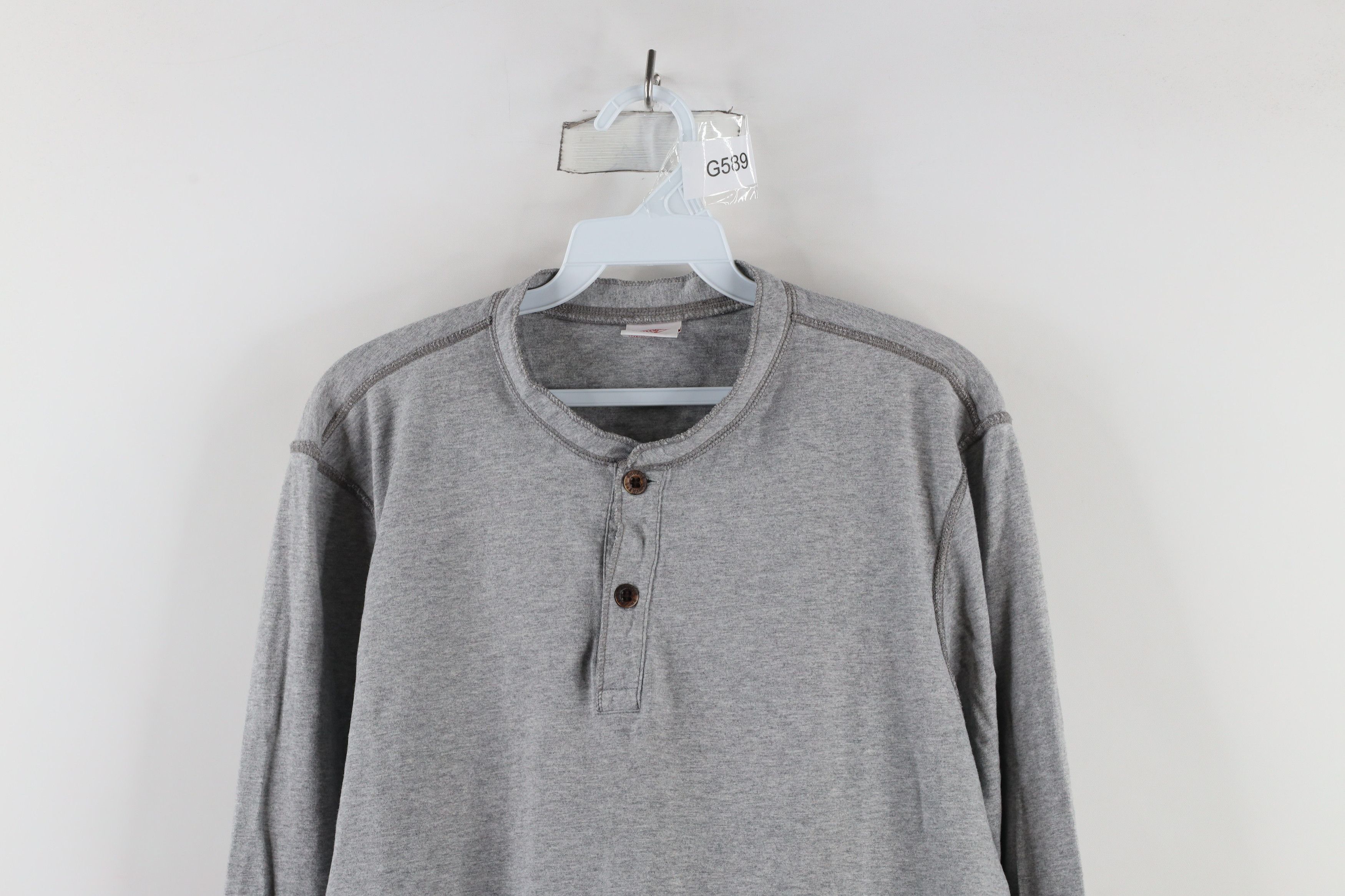 Brooks Brothers × Vintage Vintage 90s Brooks Brothers Long Sleeve Henley T-Shirt Size US L / EU 52-54 / 3 - 2 Thumbnail