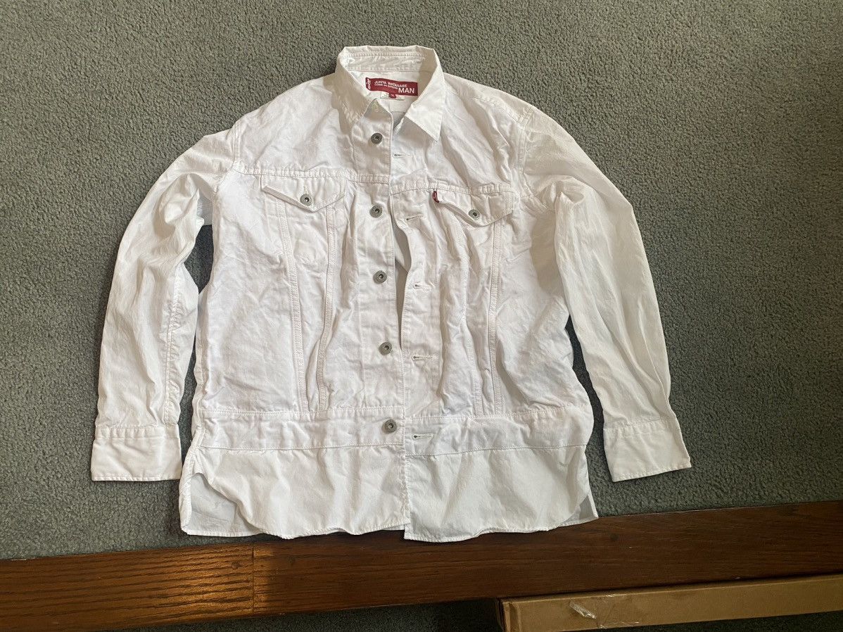 image of Comme Des Garcons x Levis Junya Wantanabe Cdg Levi’S White Shirt Jacket, Men's (Size XS)