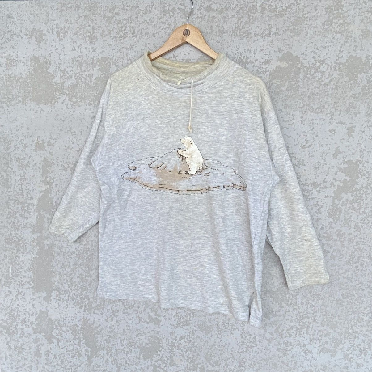 Other Vintage Big Bear Printed Crewneck Sweatshirt Light Gray Sz M Size M / US 6-8 / IT 42-44 - 2 Thumbnail