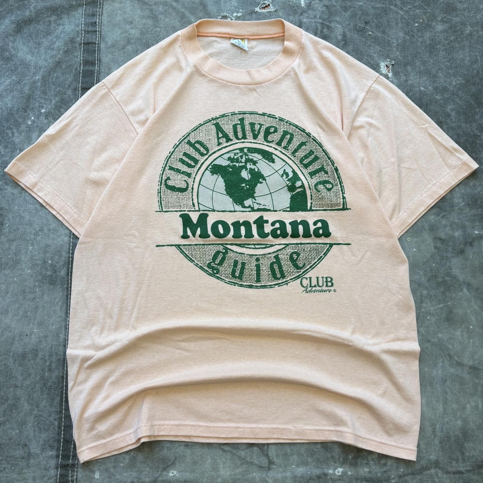 Velva Sheen Vintage 80s Adventure Guide Montana Earth Nature Peach Shirt Size US XL / EU 56 / 4 - 1 Thumbnail