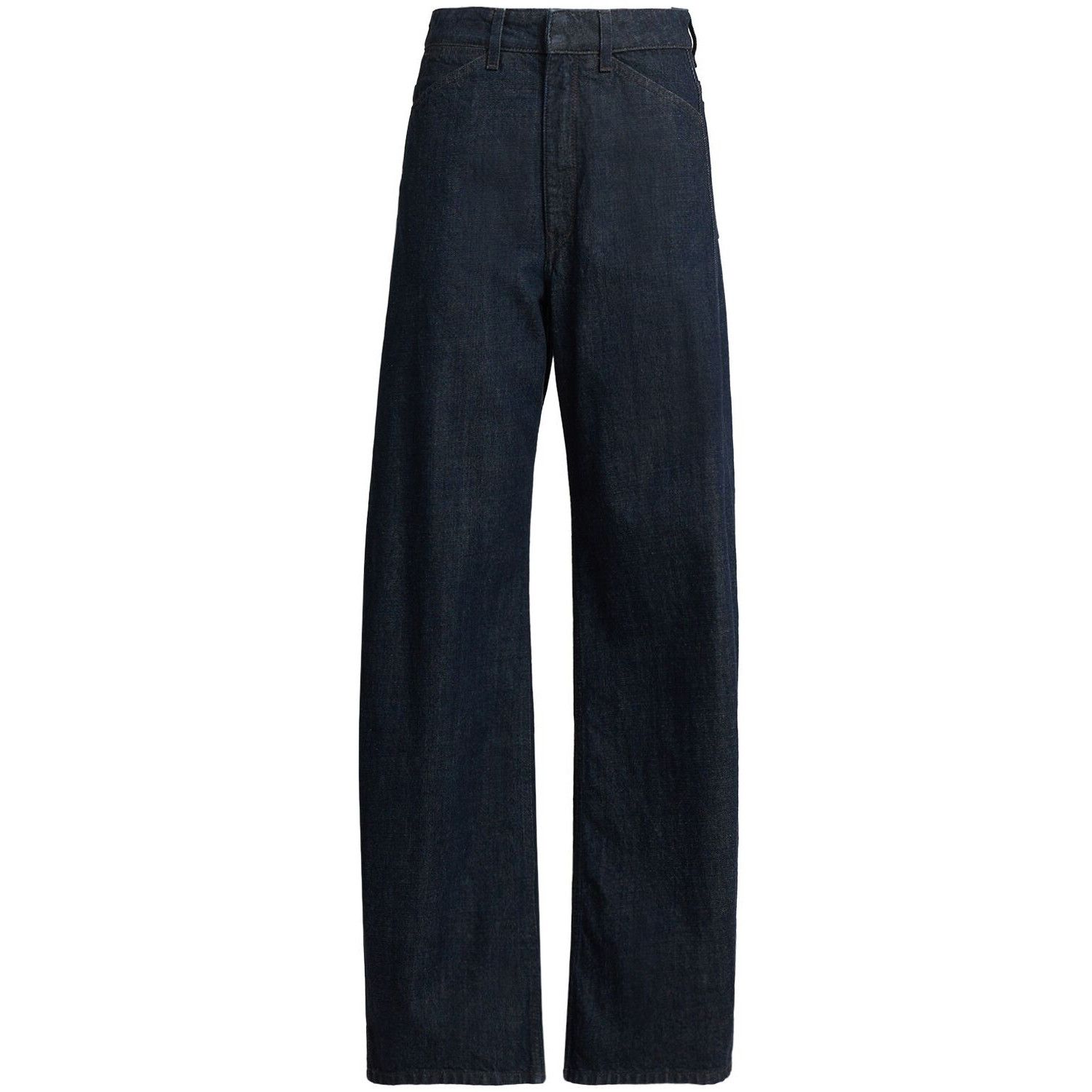 LEMAIRE Blue High waist curved cotton pants New & Authentic