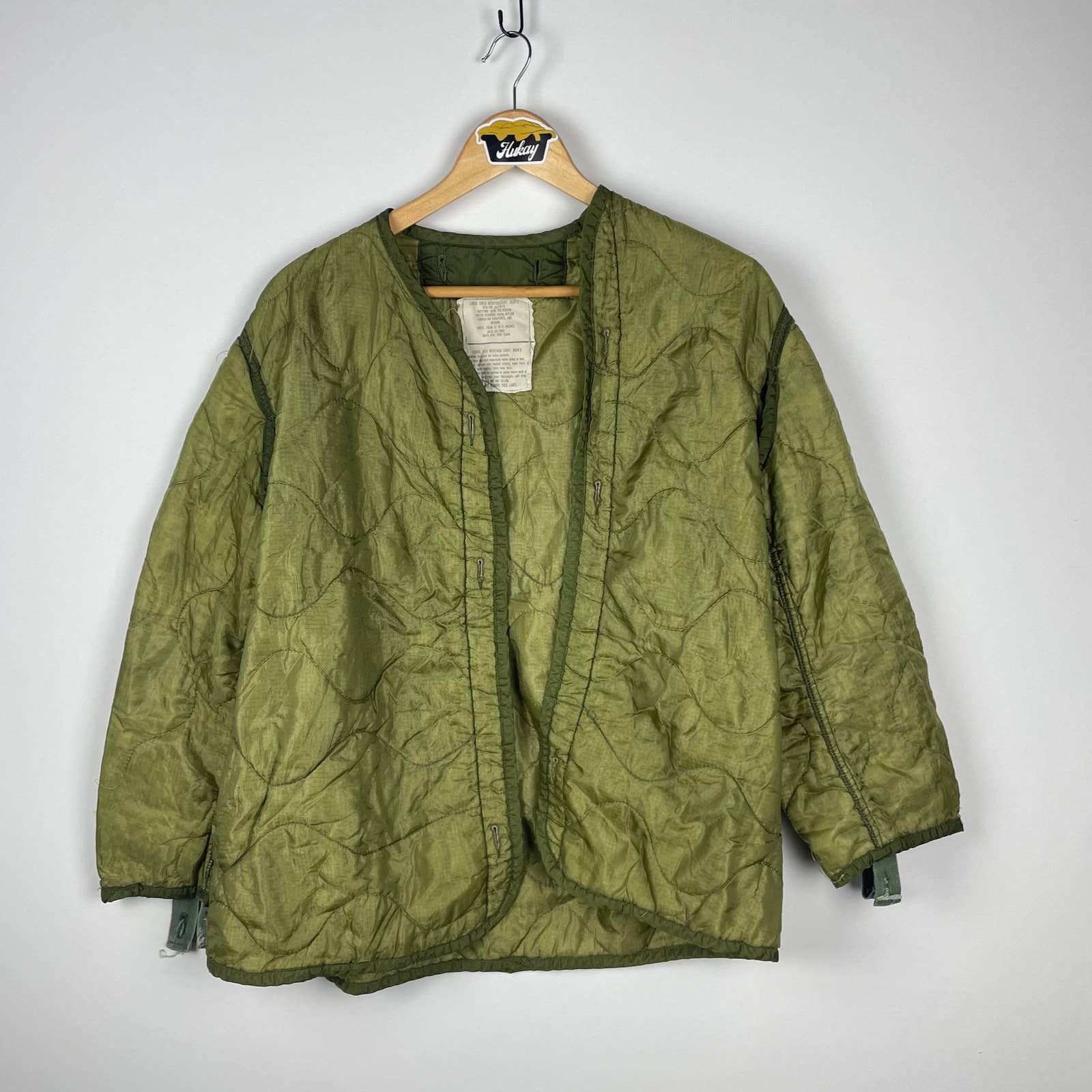 image of Vintage Army Military Green Liner Medium, Men's