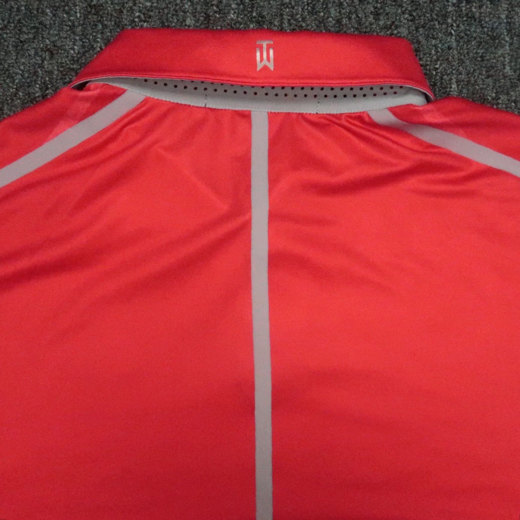 Nike Nike Tiger Woods Dri Fit Shirt Mens Small Red Stripe Short Sleeve Size US S / EU 44-46 / 1 - 6 Thumbnail