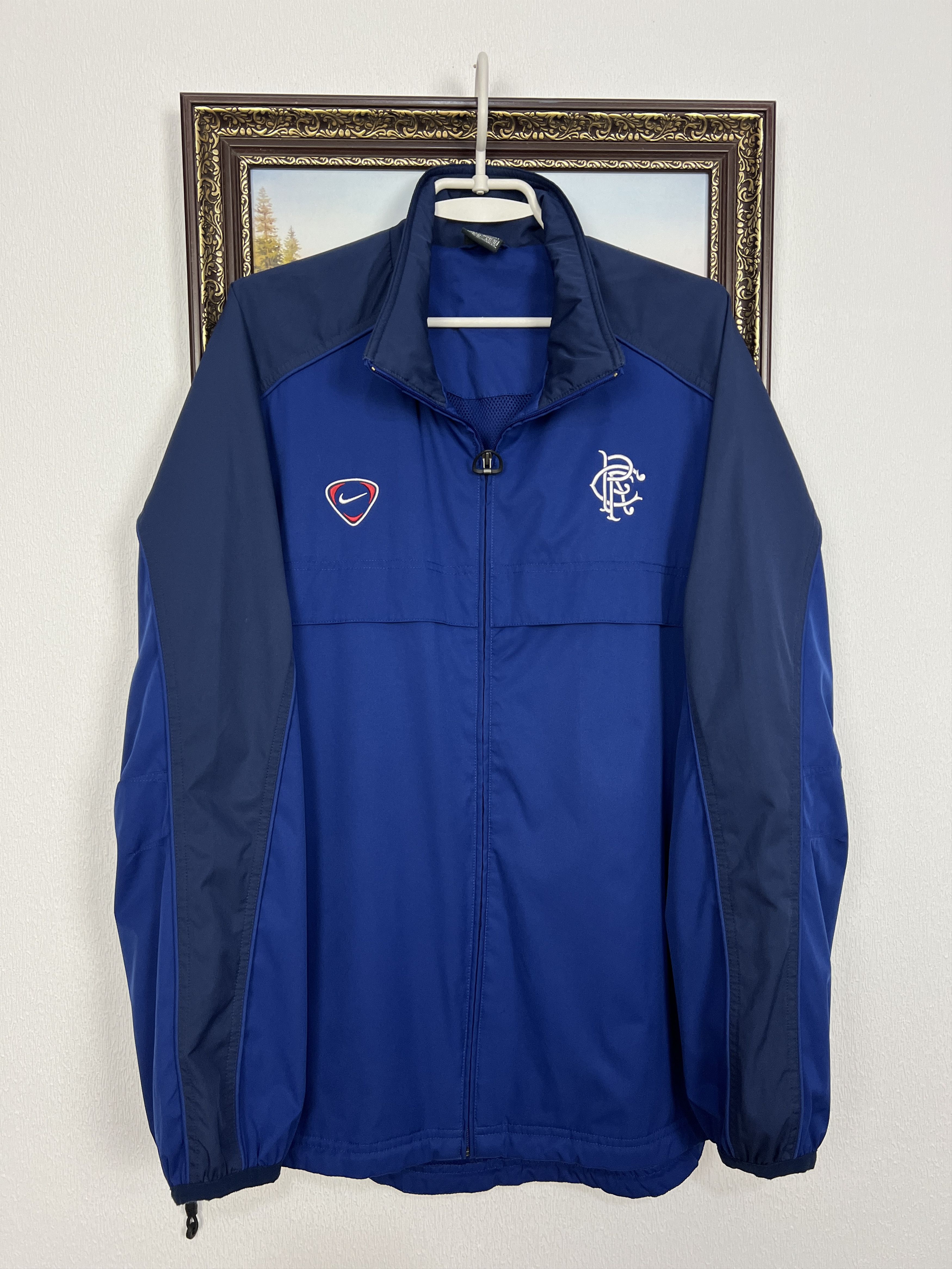 Nike Vintage 90's Nike Glasgow Rangers Jacket Football Track Top Size US L / EU 52-54 / 3 - 1 Thumbnail