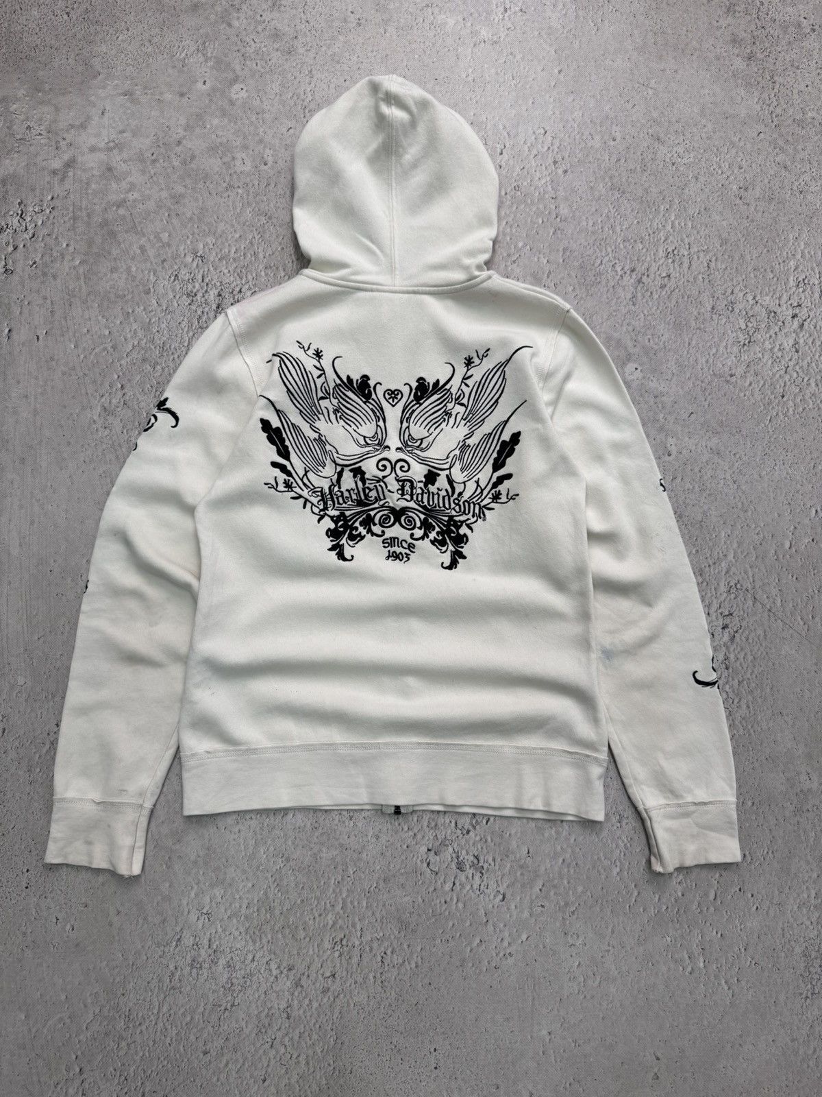 Harley Davidson × Hysteric Glamour × If Six Was Nine 2000s Japanese Punk Grunge Fur HODED Jacket opium style Size M / US 6-8 / IT 42-44 - 10 Thumbnail