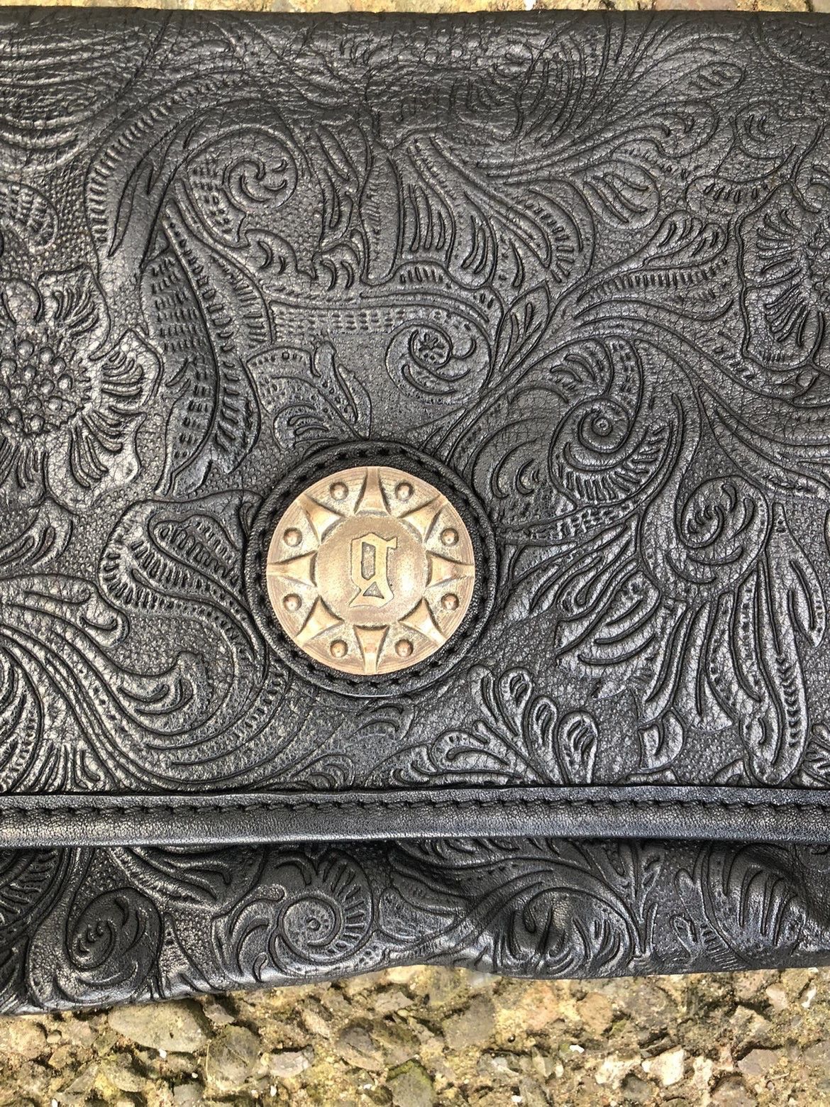 John Galliano John Galliano Vintage “Gazette” Print Leather Clutch Size ONE SIZE - 2 Thumbnail