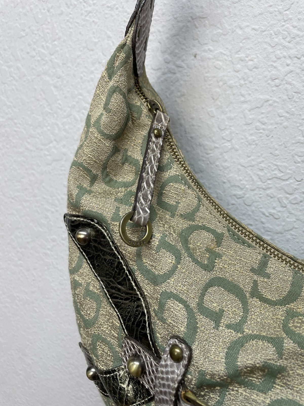 Guess × Vintage Rare🔥🔥 Y2K Vintage GUESS Baguette Shoulder Bag Denim Size ONE SIZE - 15 Thumbnail