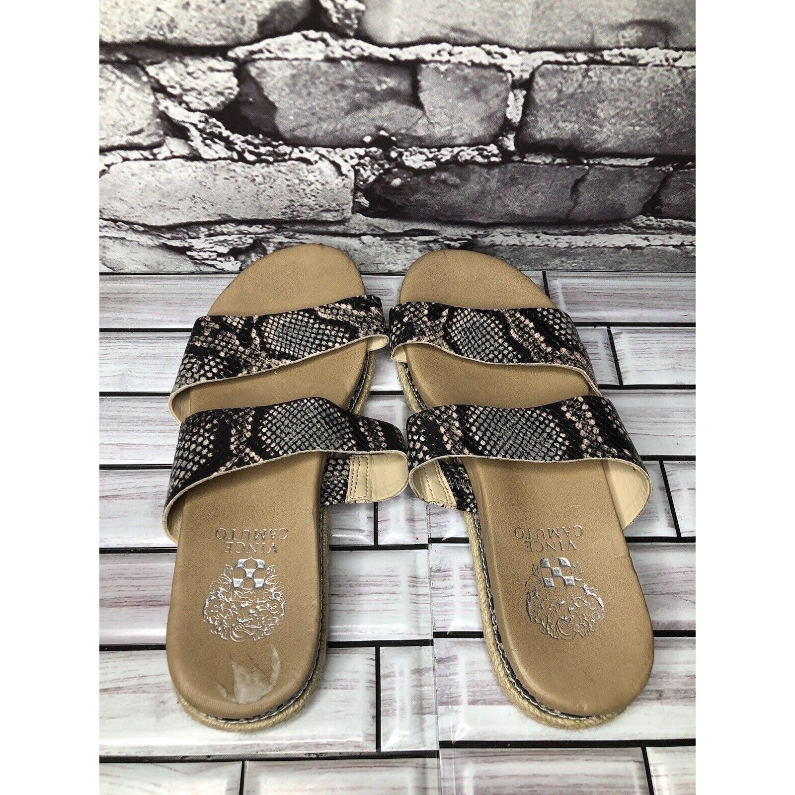 Vince Camuto Vince Camuto Rynnah Ivory Leather Snake Espadrille Sandals W Size US 6.5 / IT 36.5 - 4 Thumbnail