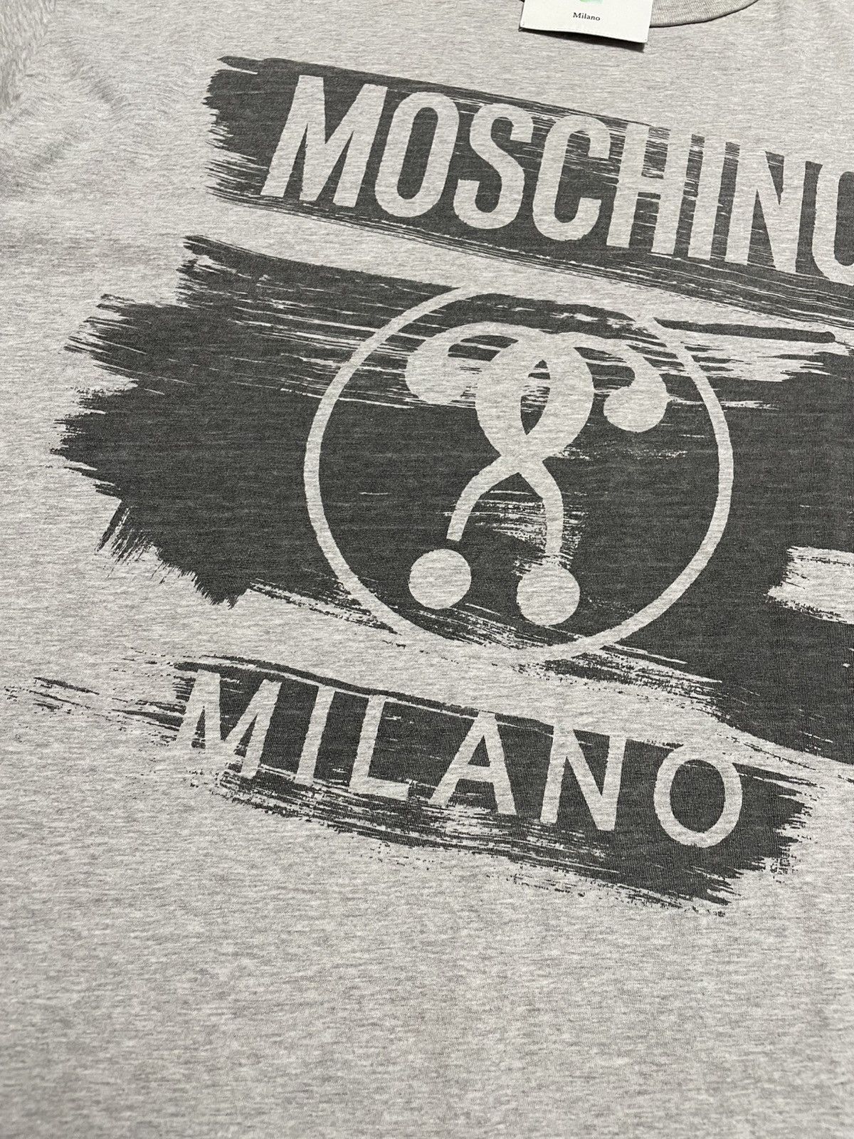 Moschino Vintage Moschino Milano Big Logo Gray T-Shirt Size US XL / EU 56 / 4 - 4 Thumbnail