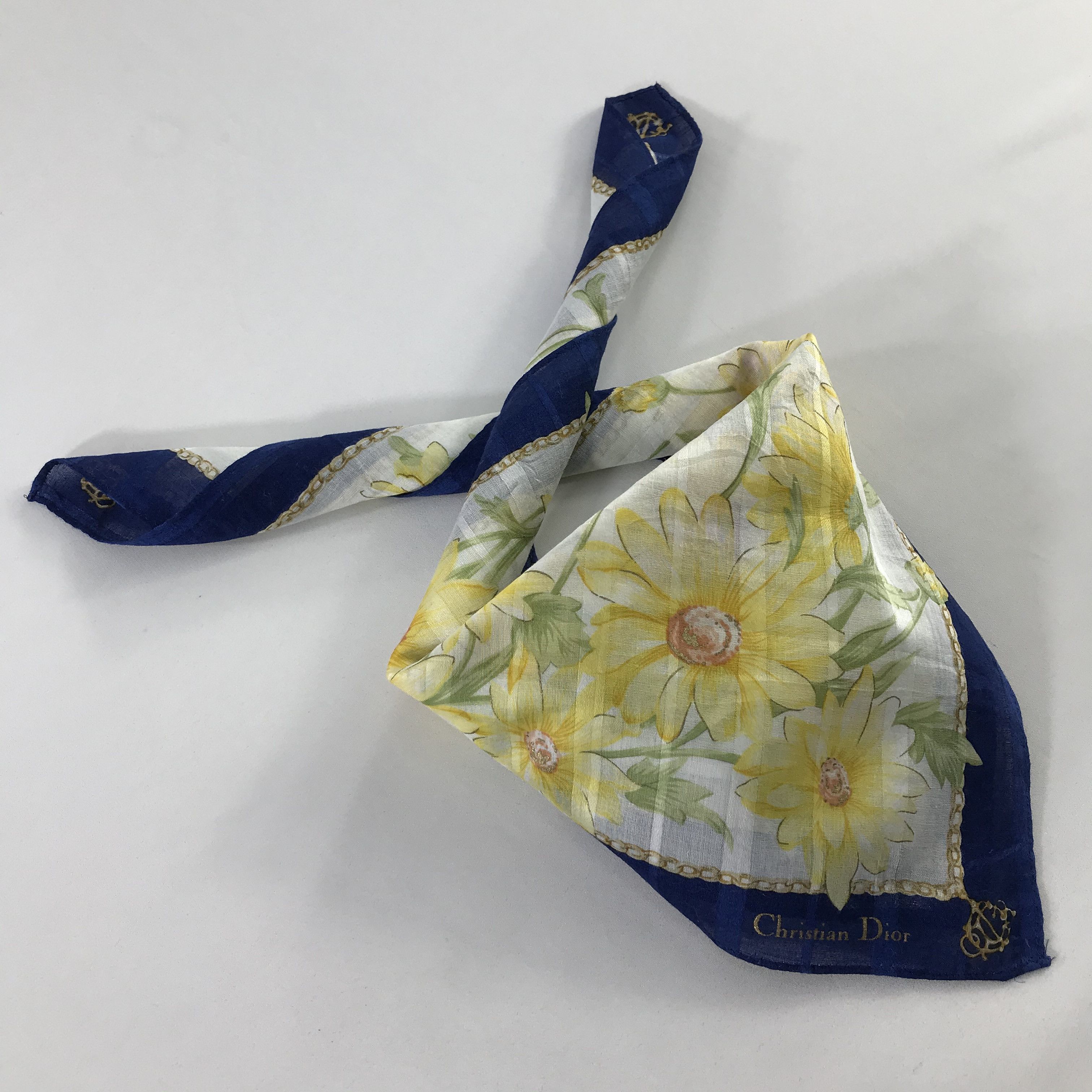 Christian Dior Monsieur × Vintage Christian Dior Bandana / Handkerchief / Neckerchief - S404 Size ONE SIZE - 4 Thumbnail