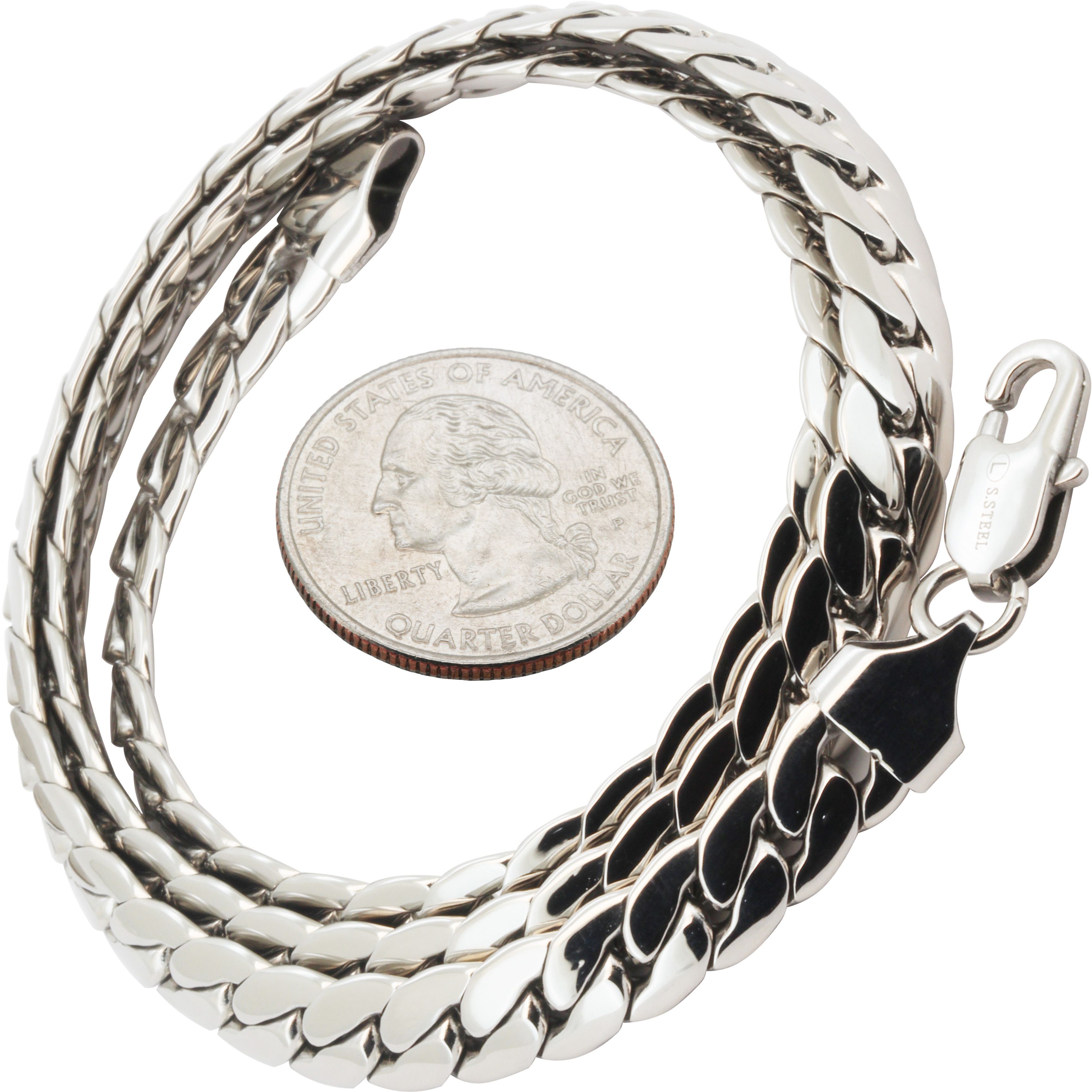 Other 316L Stainless Steel 8mm Miami Cuban Link Chain Necklace 24" Size ONE SIZE - 2 Thumbnail