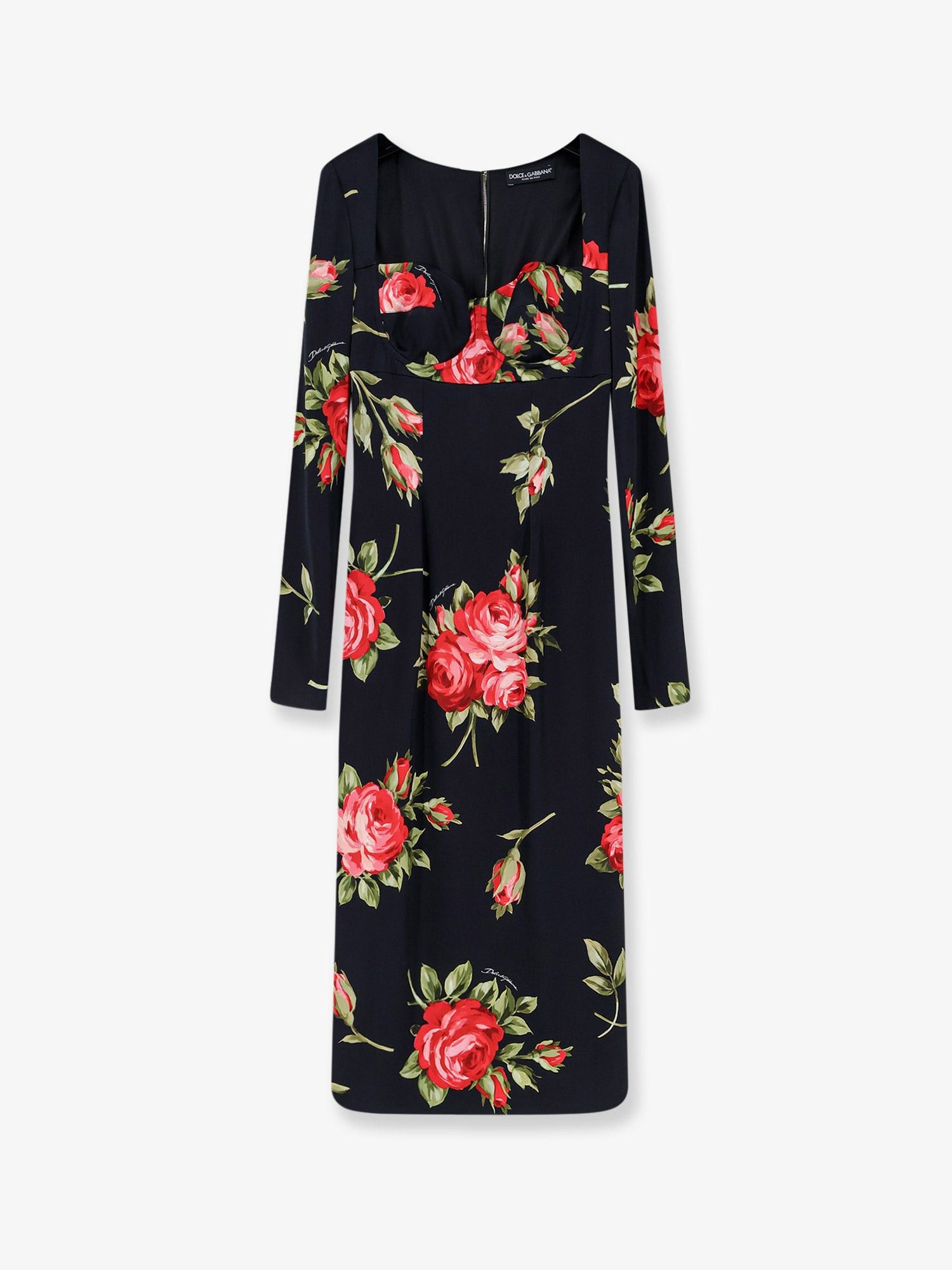 Dolce & Gabbana Viscose Dress With Iconic Print Size L / US 10 / IT 46 - 1 Thumbnail
