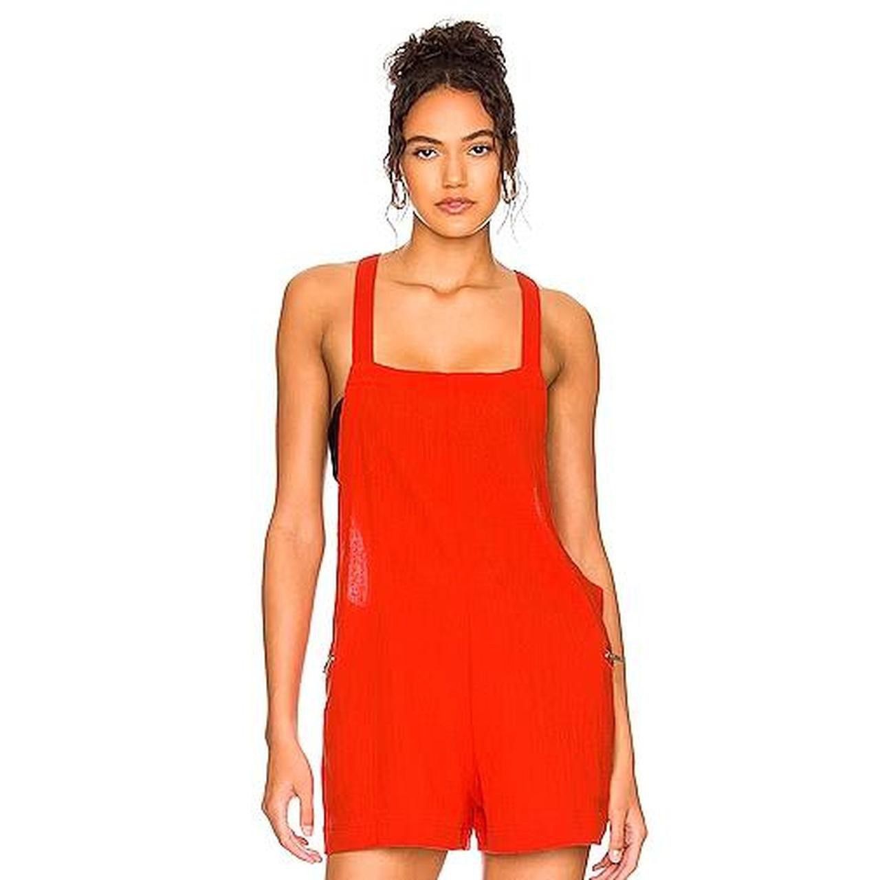 image of Revolve X Mikoh Mekia Romper In Poppy in Orange, Women's (Size 27)