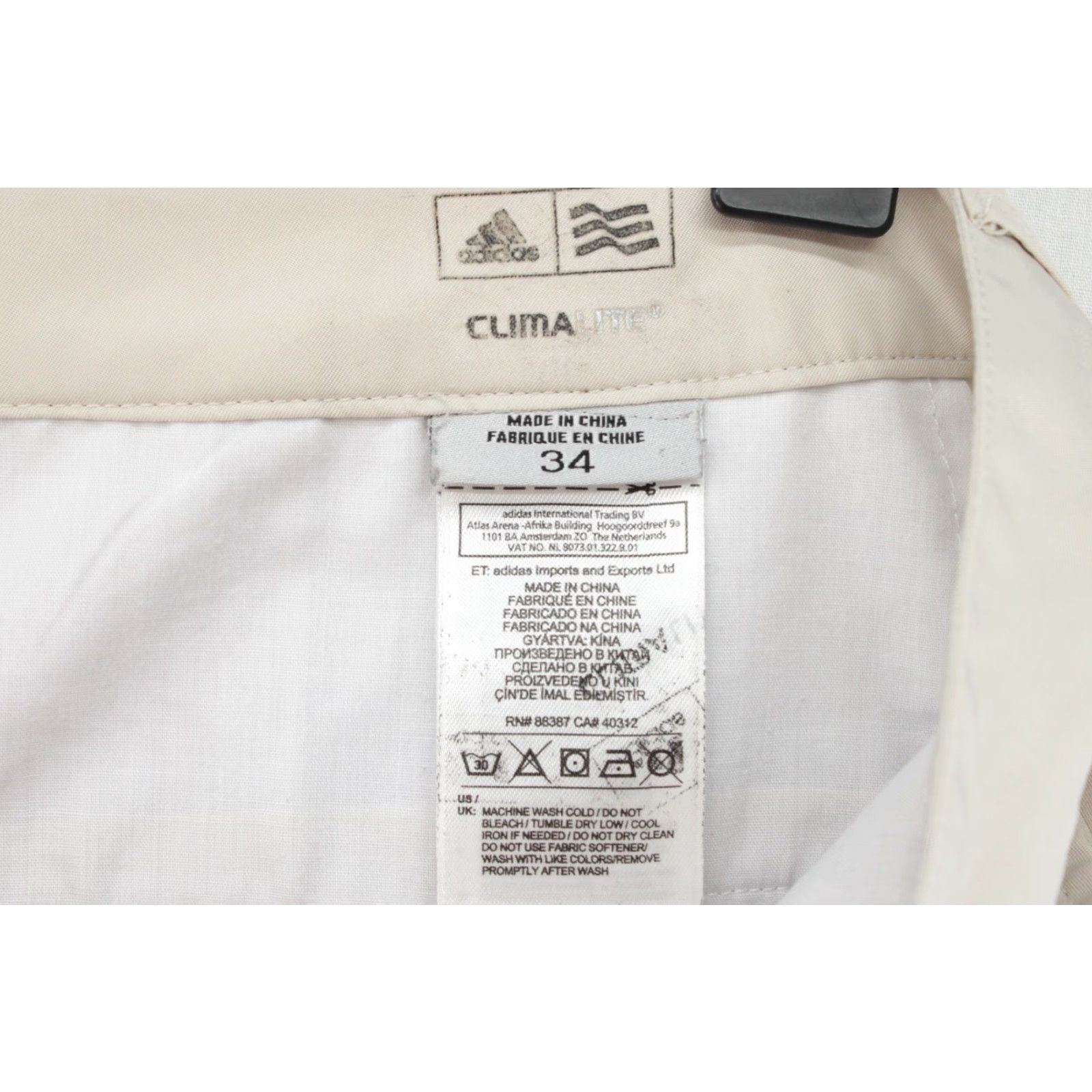 Adidas Adidas Ultimate Stretch Golf Shorts Men Size 34 Beige 11" Inseam Chino Comfortable Pockets Stretch Pocket Logo Regular Summer 11" Inseam Mens Size US 34 / EU 50 - 4 Thumbnail