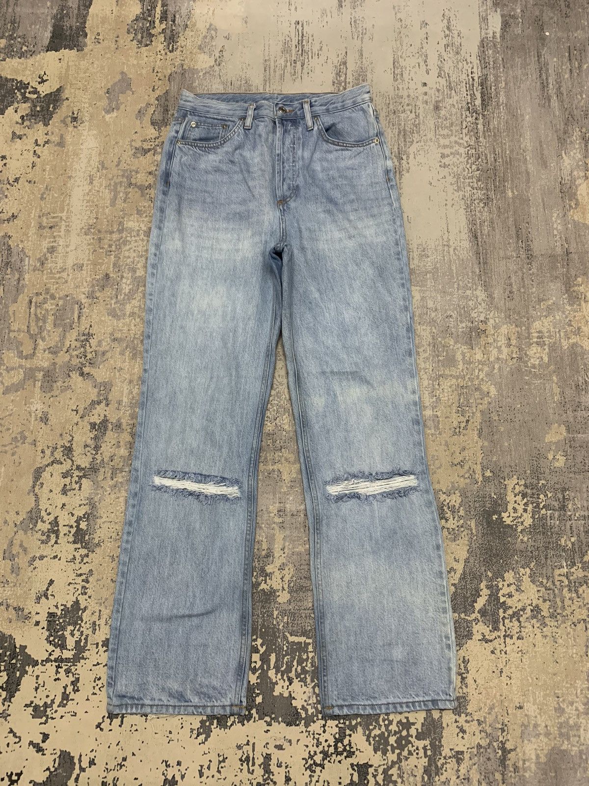 Hysteric Glamour Japanese Brand Distressed Denim High Rise Faded Blue Jeans Size US 30 / EU 46 - 1 Thumbnail
