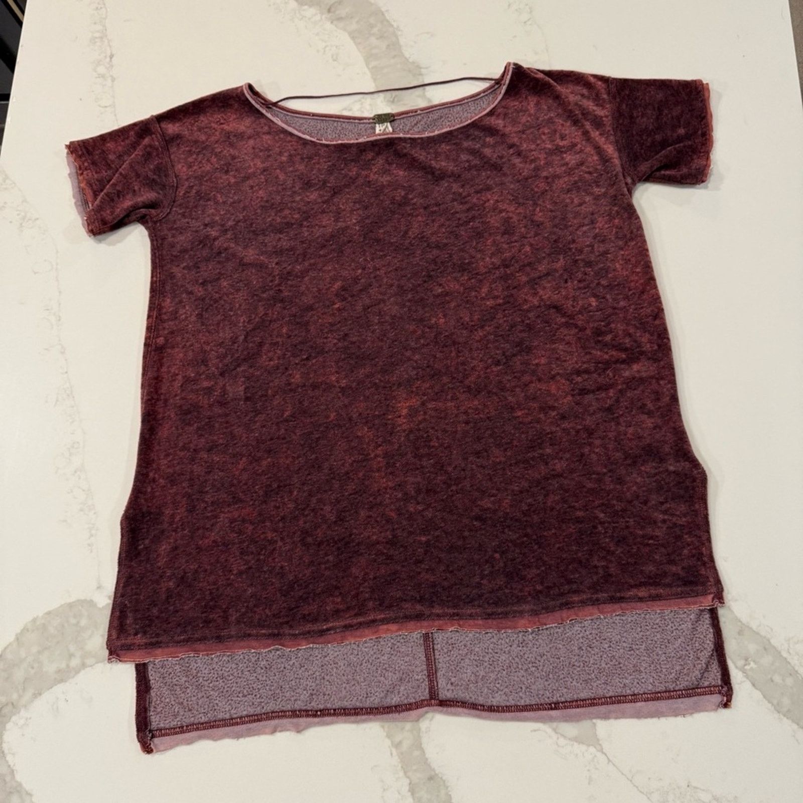 Free People Free People We The Free Doran Velvet Oversized Tee Womens XS Size XS / US 0-2 / IT 36-38 - 4 Thumbnail