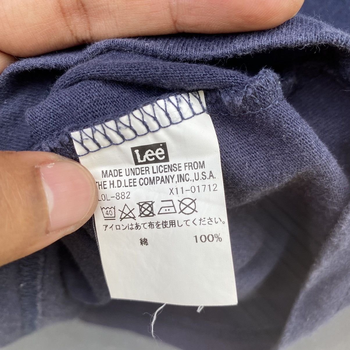 Lee Thrashed Faded Vintage Lee Union Made Pocket ERD GRUNGE TEE Size US M / EU 48-50 / 2 - 6 Thumbnail