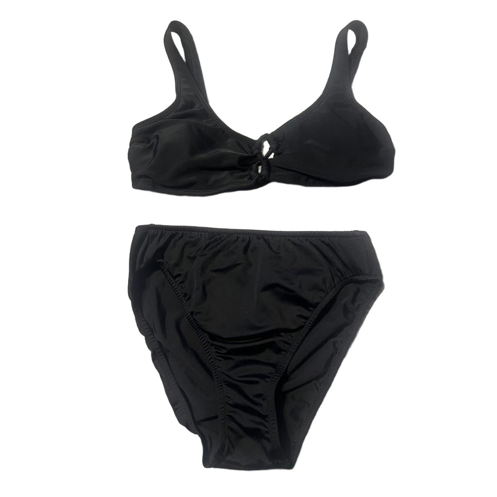 Venus VENUS Bikini Set 8 Black High Waisted O Front Chic Swimwear Size ONE SIZE - 2 Thumbnail