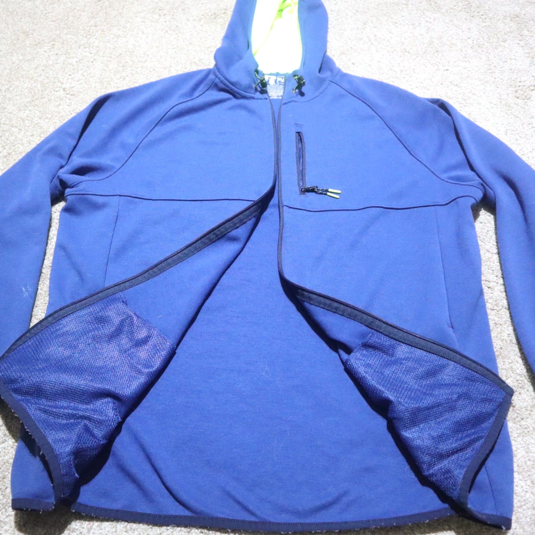 Russell Athletic VINTAGE Russell Athletic Solid Blue Full Zip Hoodie X-Large Men's Size XL Blue Rich Fleece Sweatshirt 90s Size XL / US 12-14 / IT 48-50 - 4 Thumbnail