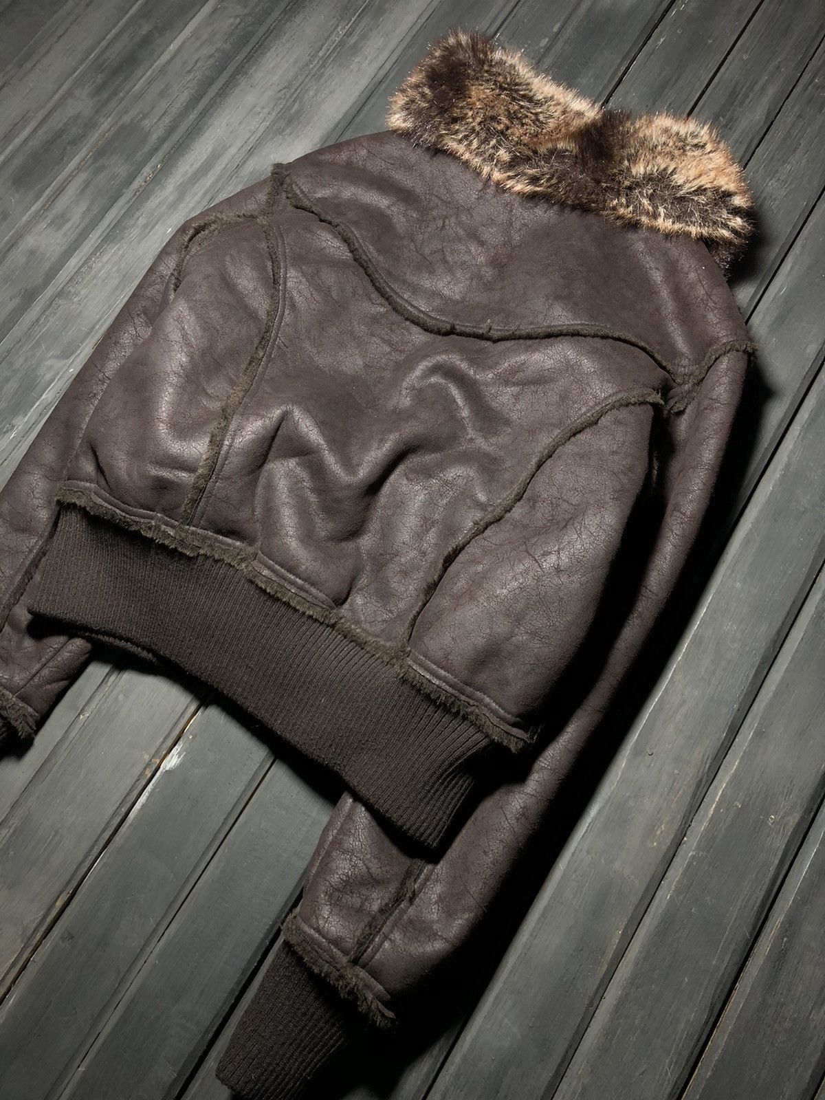 Hysteric Glamour VTG Rick Owens Hysteric Glamour Style Leather Fur Jacket 90s Size US S / EU 44-46 / 1 - 8 Thumbnail