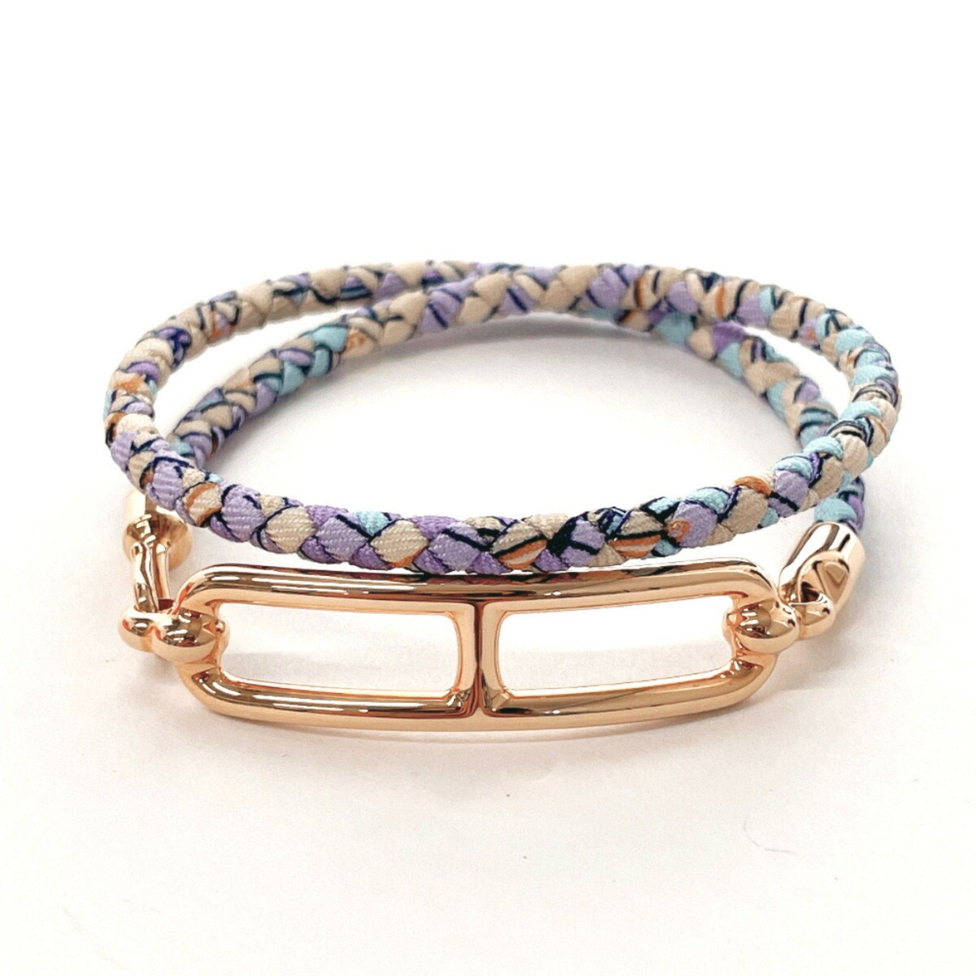 image of Hermes Luli Double Tour New Bracelet Silk Gp Ladies Multicolor in Black, Women's