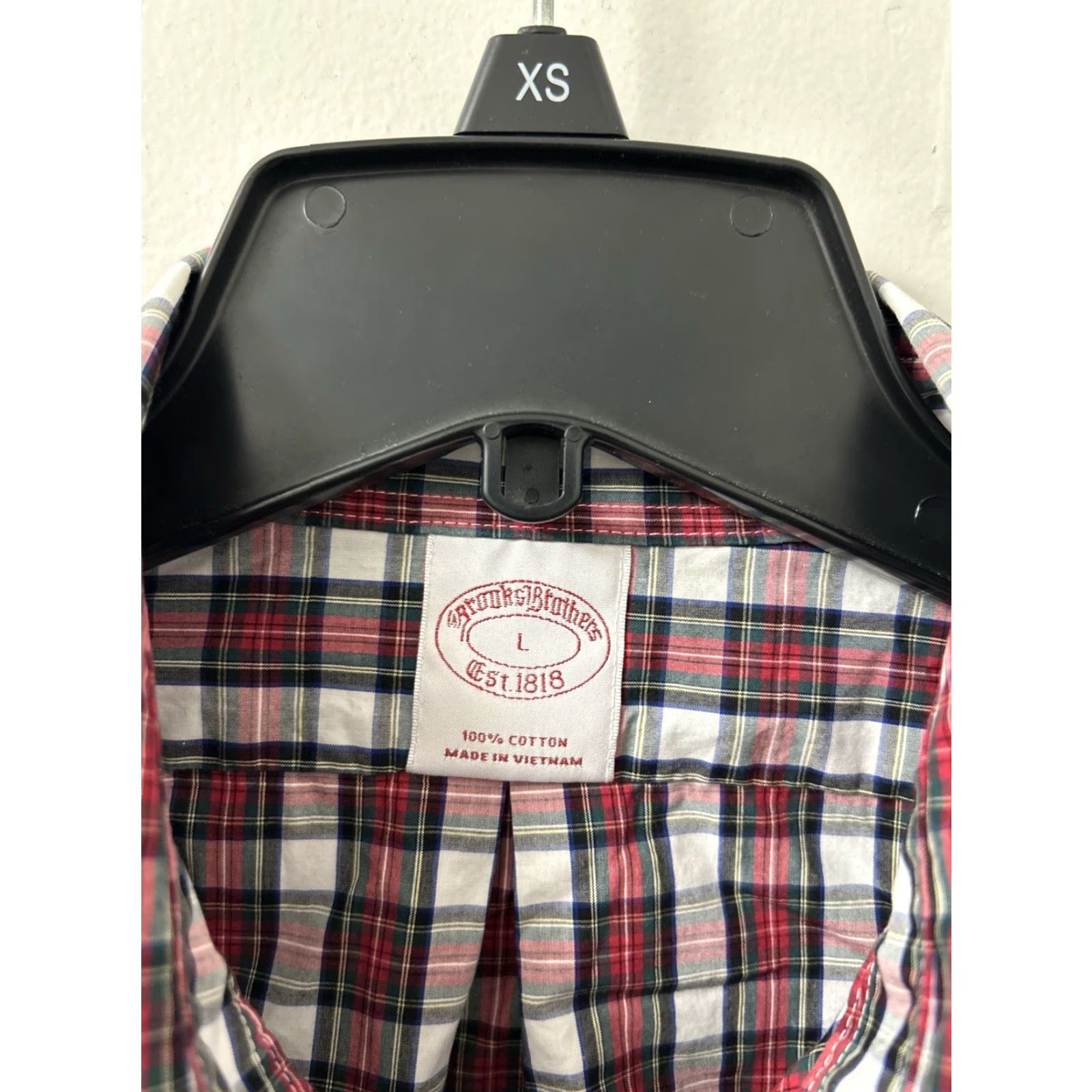 Brooks Brothers Brooks Brothers Shirt Mens L Red White Oxford Plaid Button Down Pocket L/S Size US L / EU 52-54 / 3 - 5 Thumbnail
