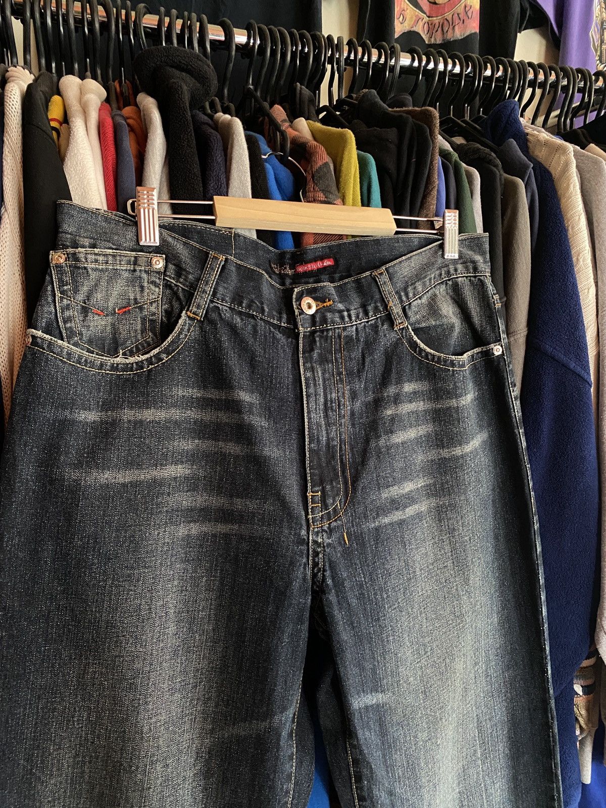 Quiksilver QUIKSILVER VINTAGE BAGGY DENIM JEANS Y2k STYLE Size US 36 / EU 52 - 4 Thumbnail
