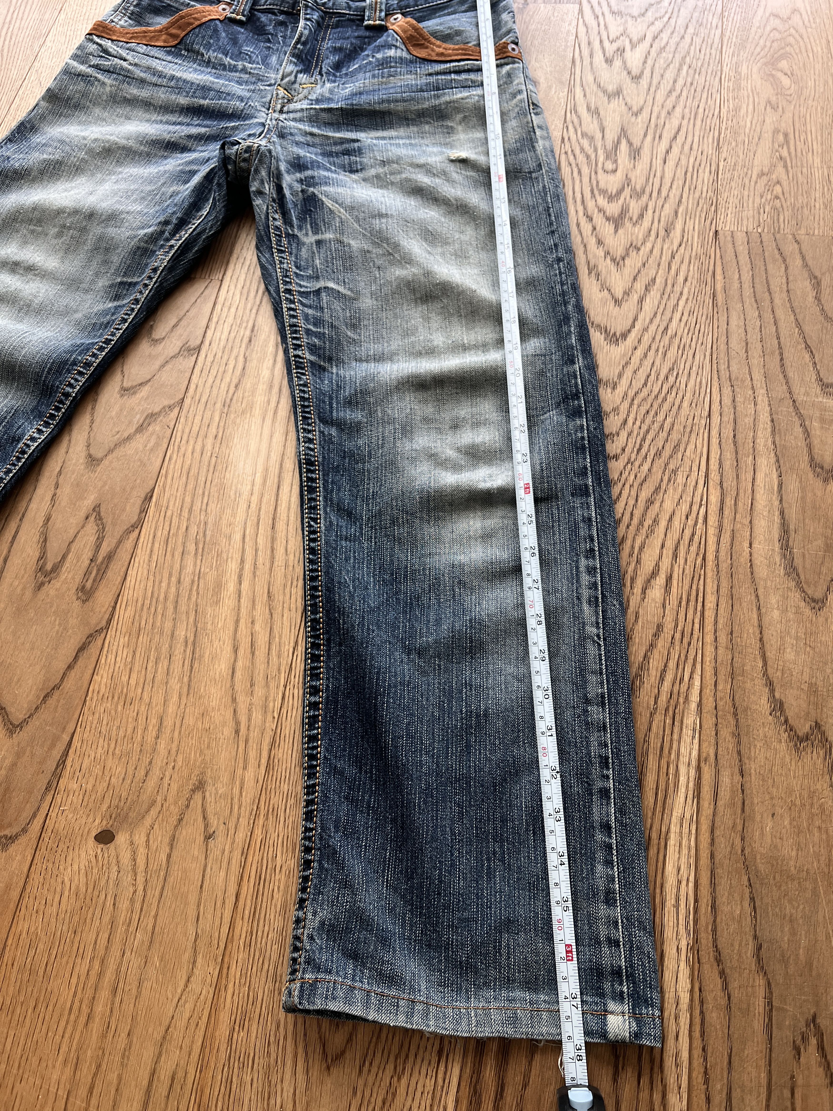 Edwin EDWIN WESTERN COWBOY DENIM JEANS DISTRESSED VINTAGE RARE Y2K Size US 29 - 12 Thumbnail
