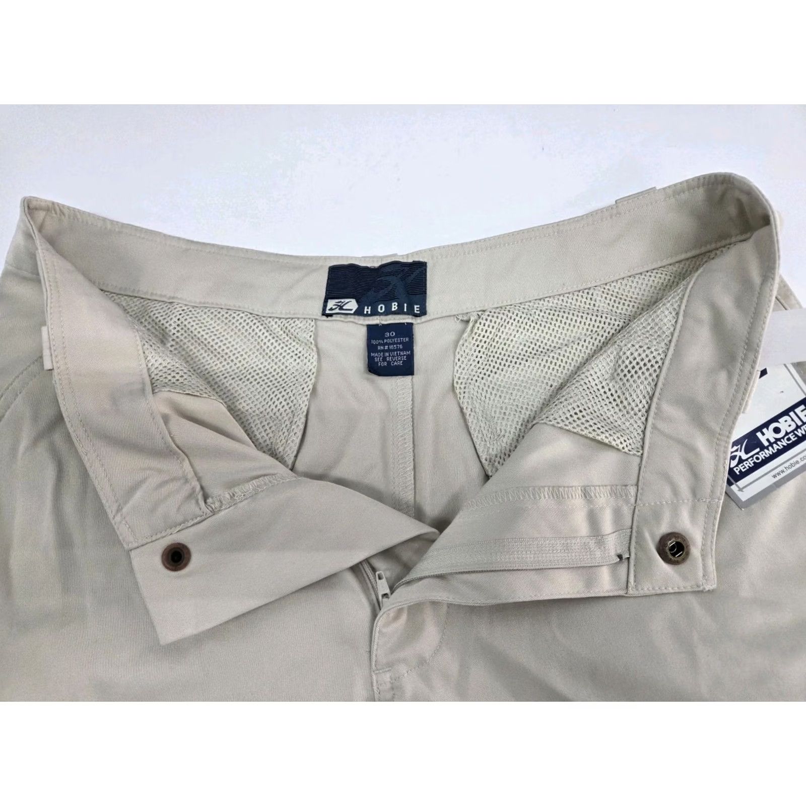 Vintage Hobie Performance Wear Mens Beige Cargo Shorts Zip Pockets Logo 30 Cargo 8in Inseam Regular Mens Beige, Hobie, Shorts, 30, Zip, Logo, Cargo, NWT Size US 30 / EU 46 - 3 Thumbnail
