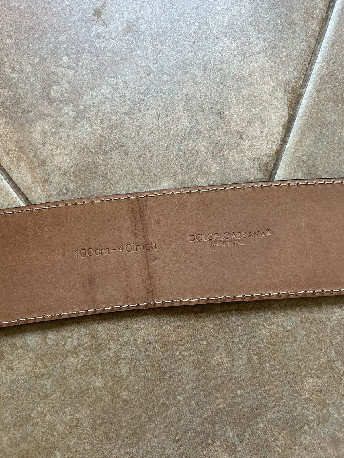Designer × Dolce & Gabbana DOLCE GABBANA LEATHER BELT Size ONE SIZE - 4 Thumbnail