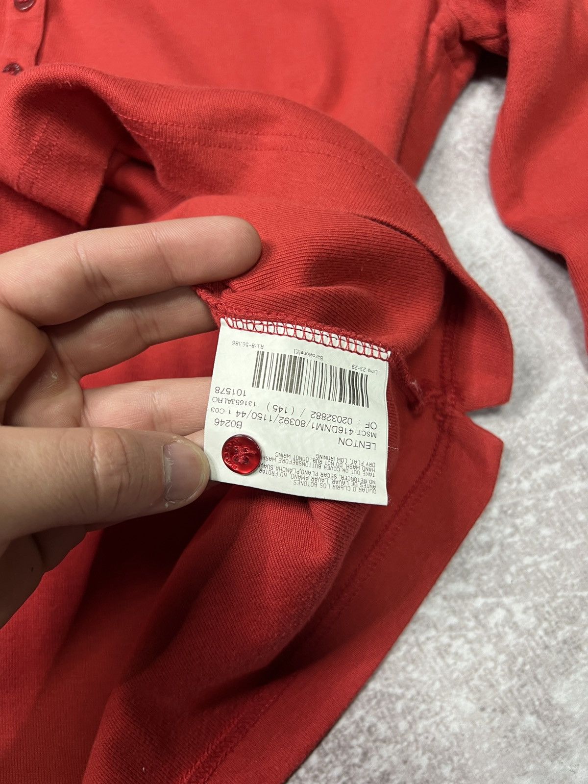 Burberry Burberry London Red Long Sleeve Polo Shirt Size M / US 6-8 / IT 42-44 - 8 Thumbnail